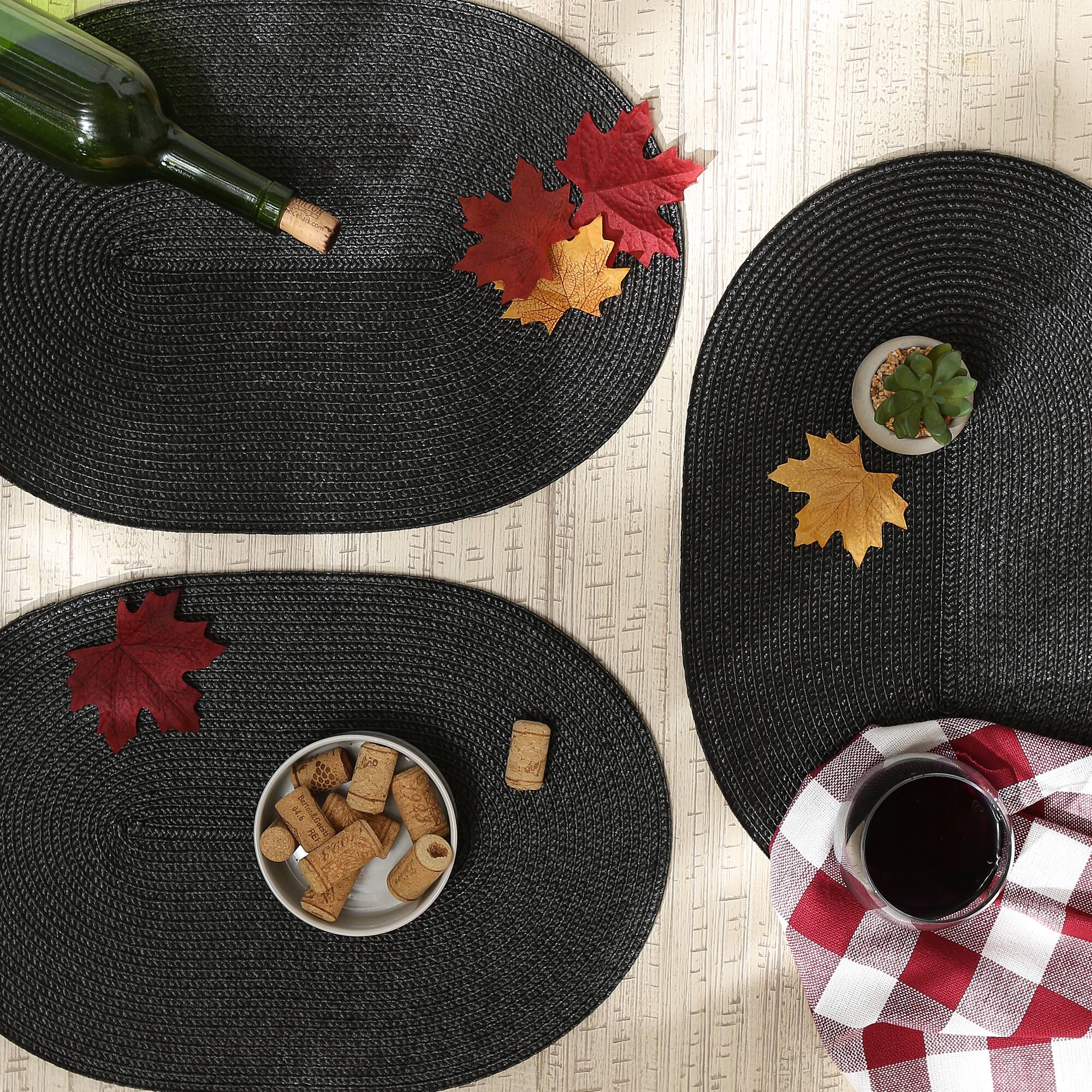 DII&#xAE; Oval Plastic Woven Placemats, 6ct.