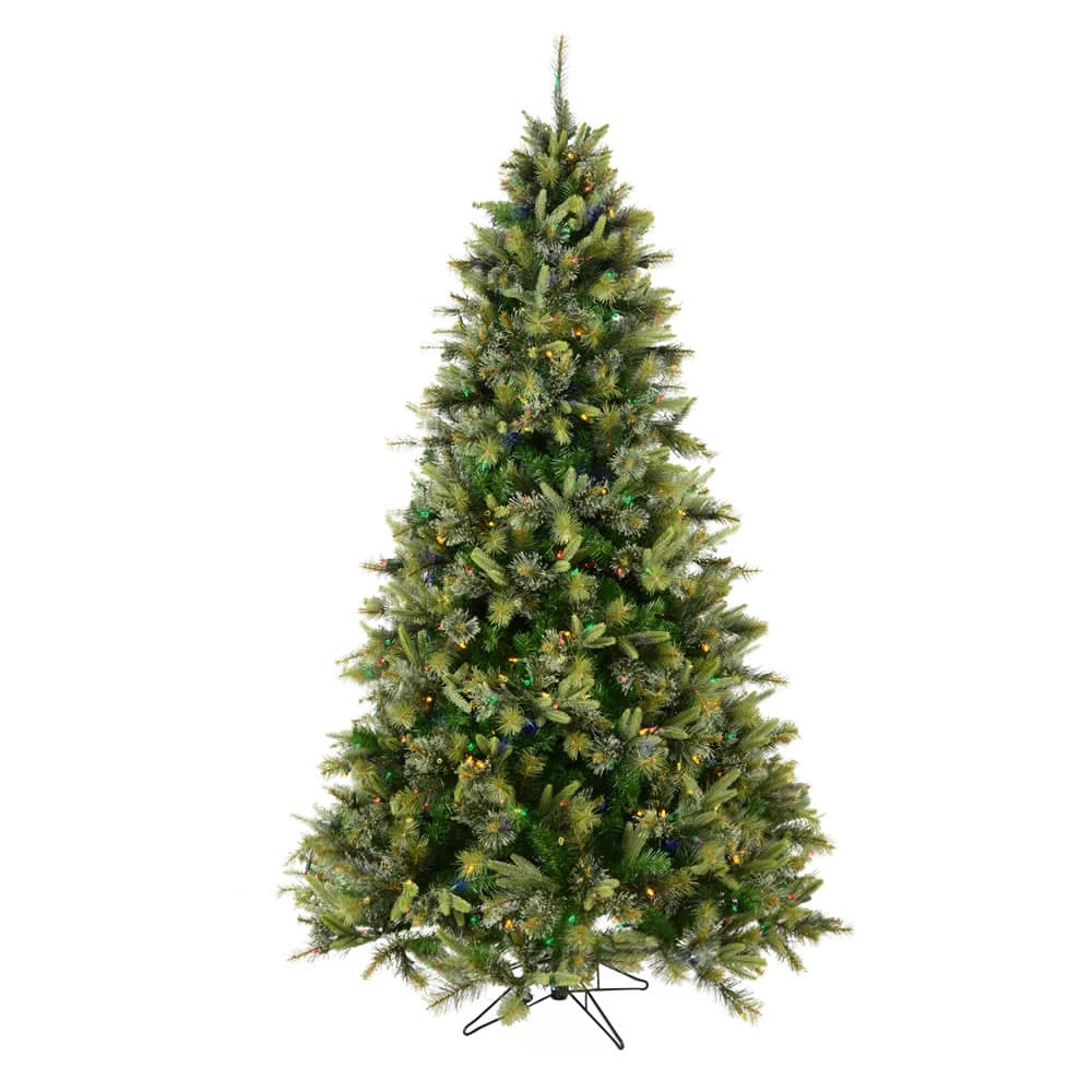 5.5ft. Pre-Lit Cashmere Pine Artificial Christmas Tree, Multicolor Dura-Lit® LED Lights