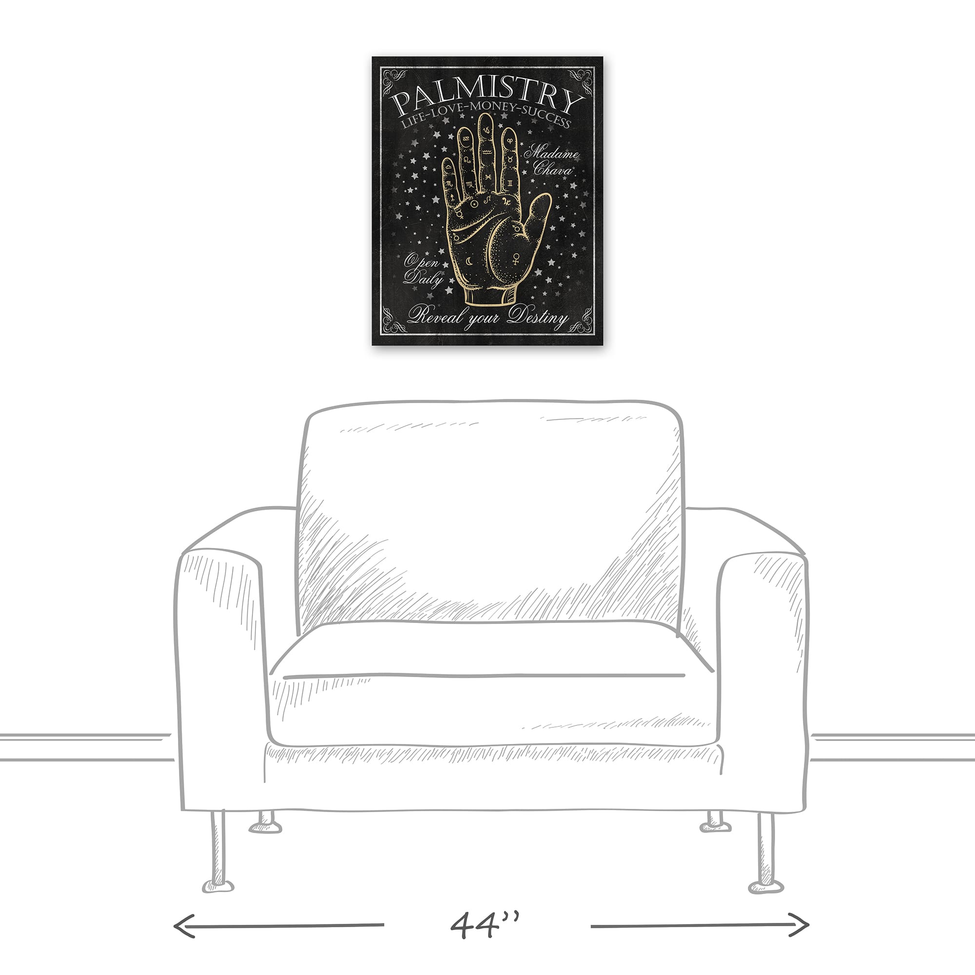 Palmistry Sign 8 16&#x22; x 20&#x22; Canvas Wall Art