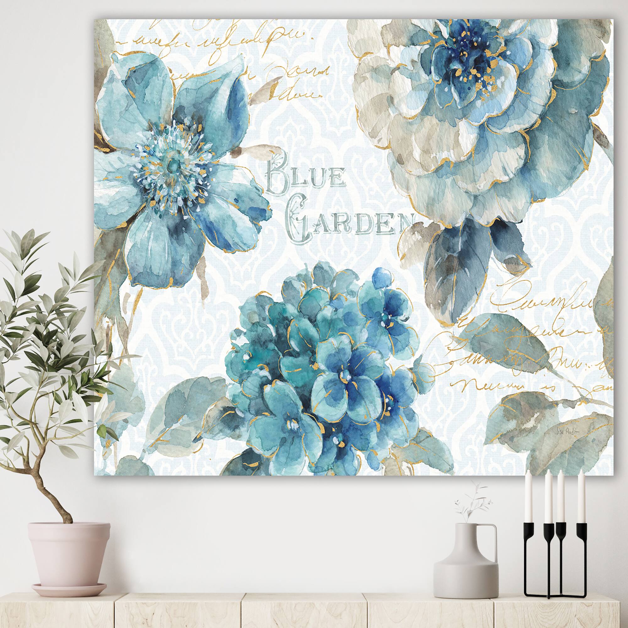 Designart - My Greenhouse Cottage Flowers I - Farmhouse Canvas Artwork