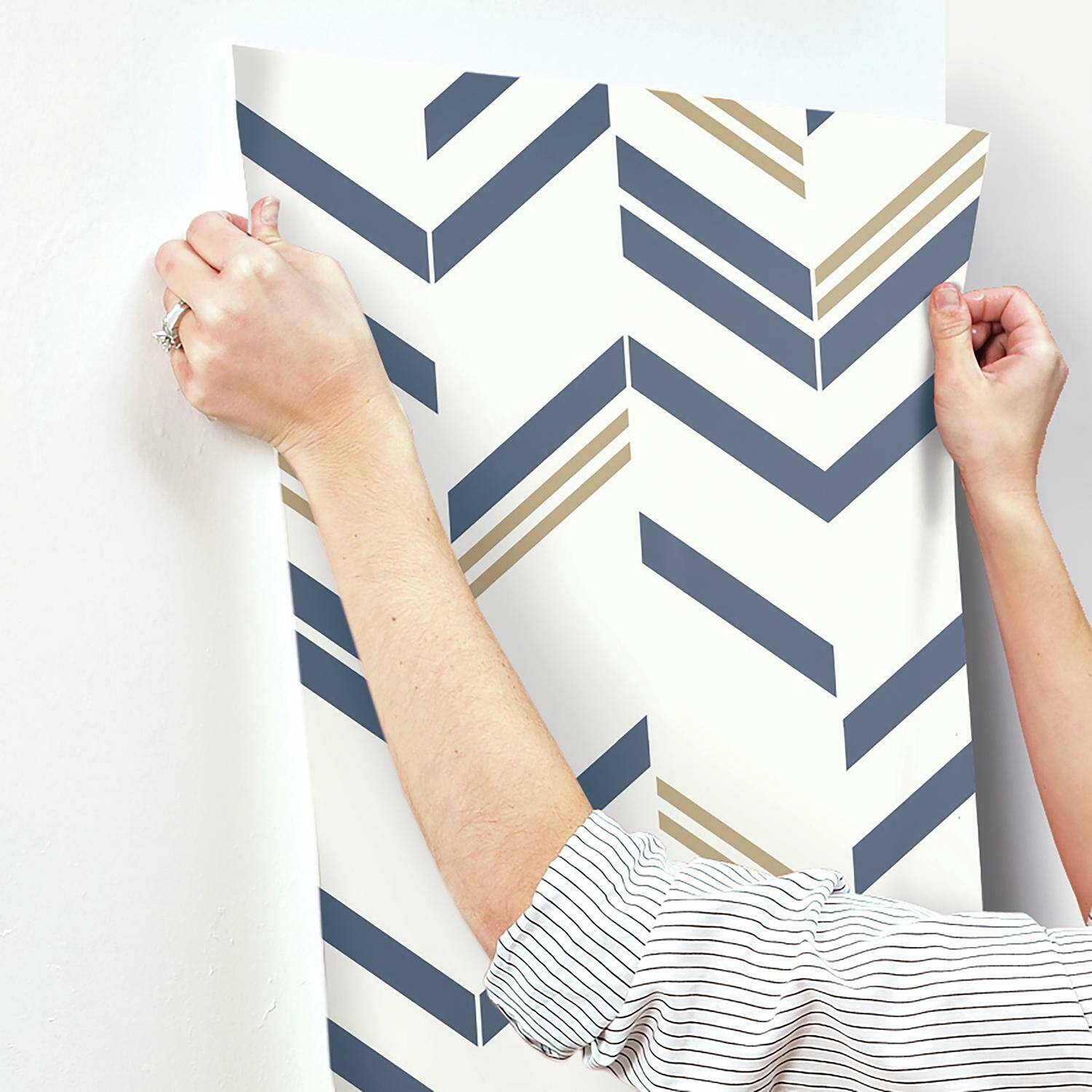 Roommates Chevron Stripe Peel And Stick Wallpaper Michaels