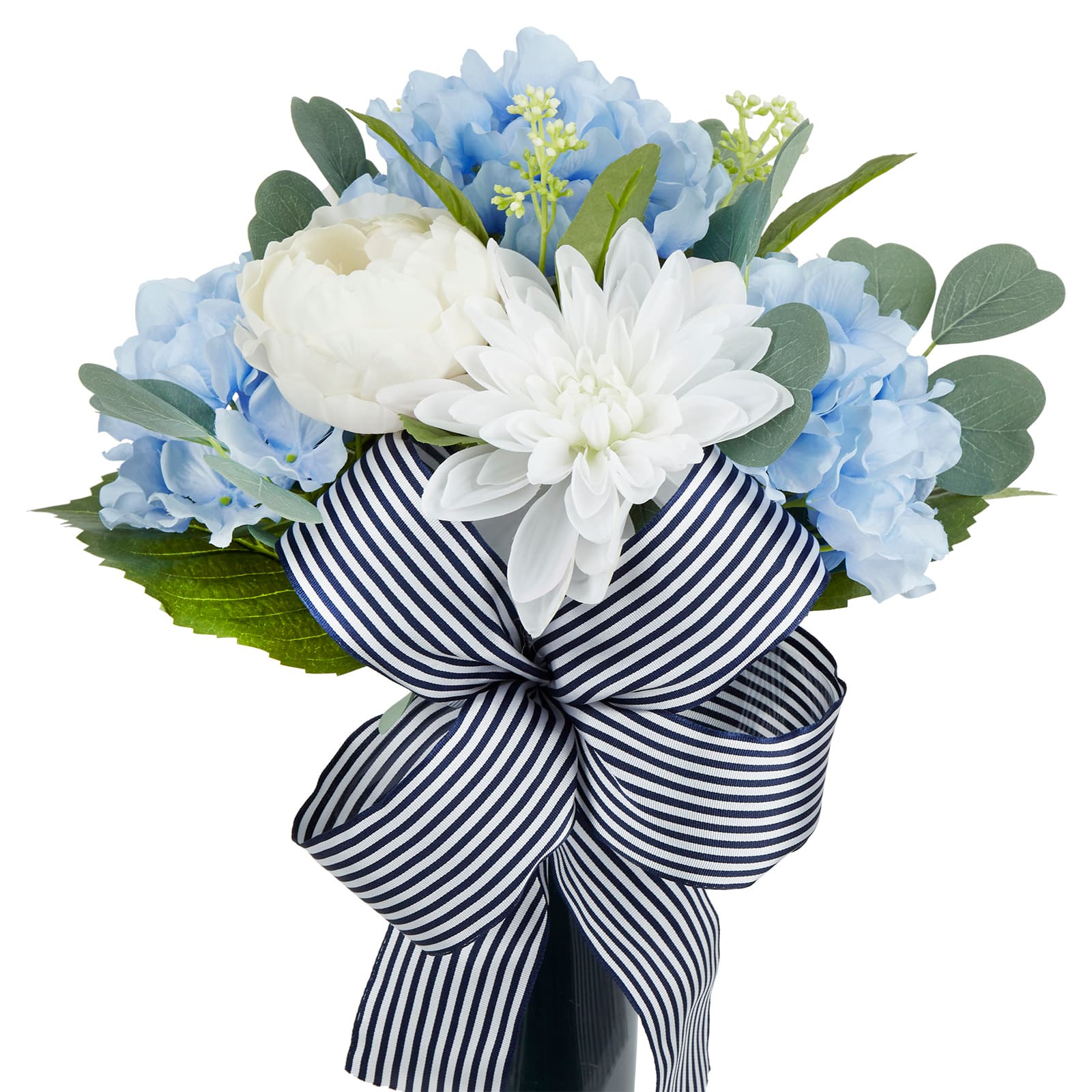 Blue &#x26; White Dahlia &#x26; Hydrangea Cone by Ashland&#xAE;