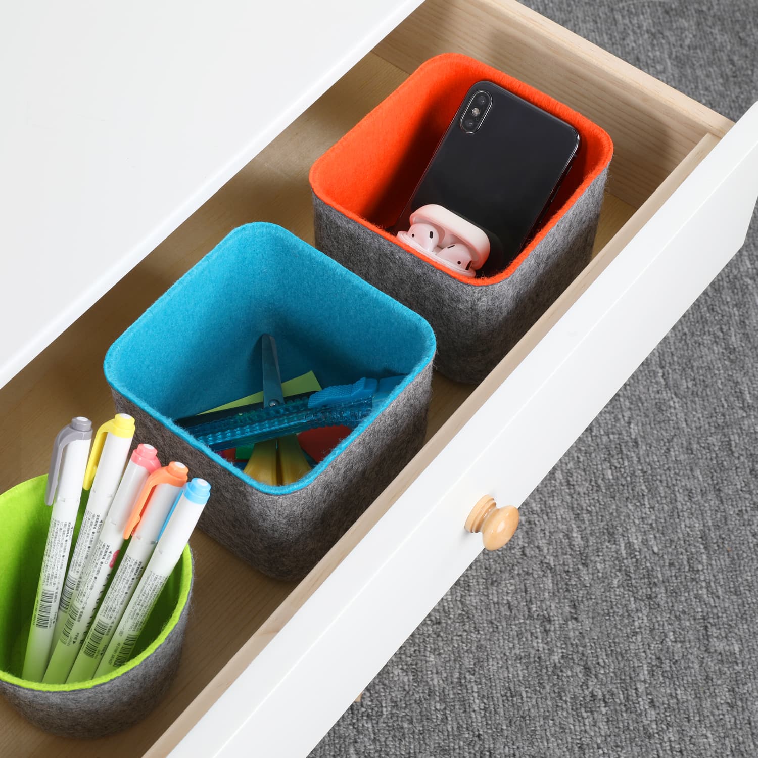Welaxy Felt 2 Piece Storage Cubes