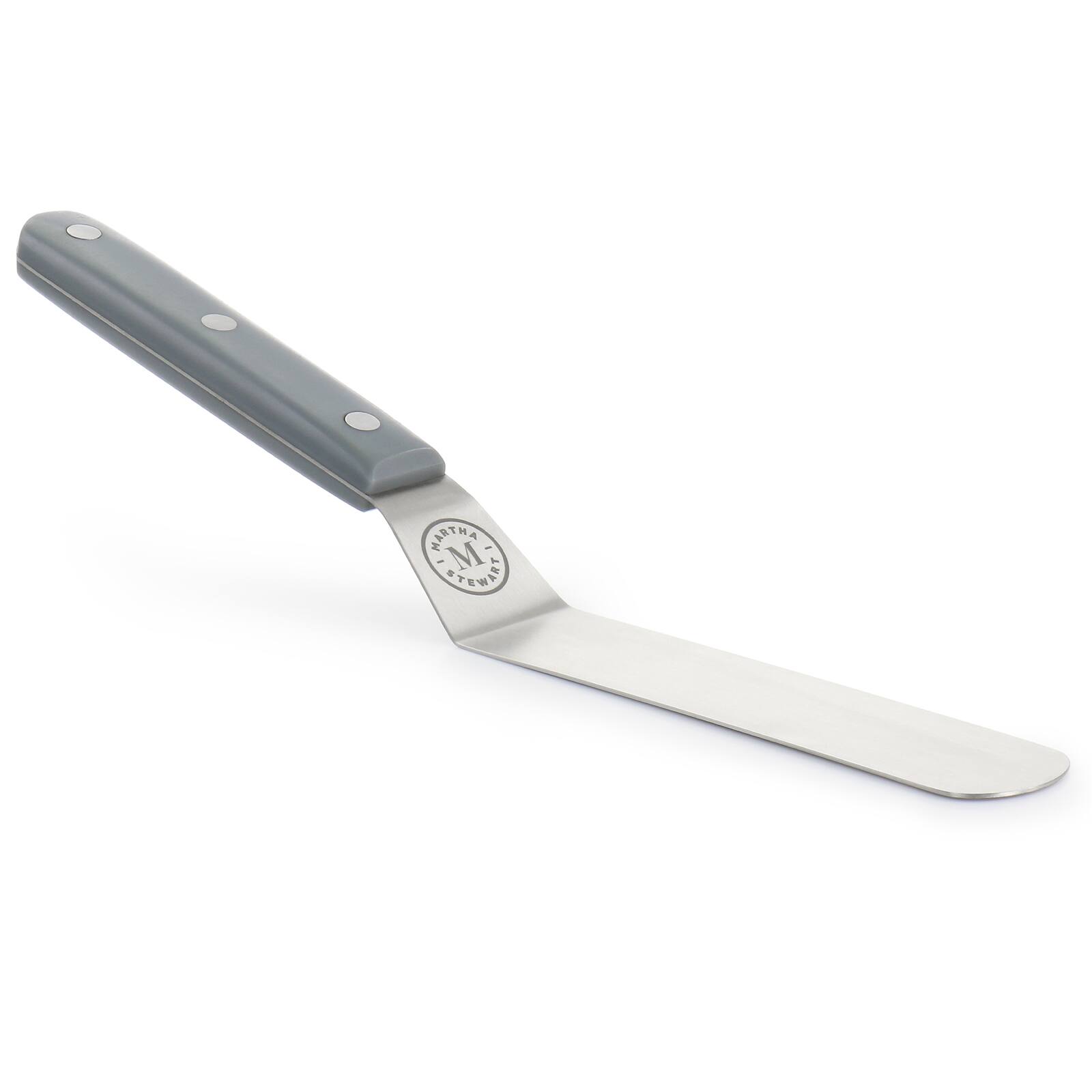 Martha Stewart Willerton Short Gray Stainless Steel Offset Spreader