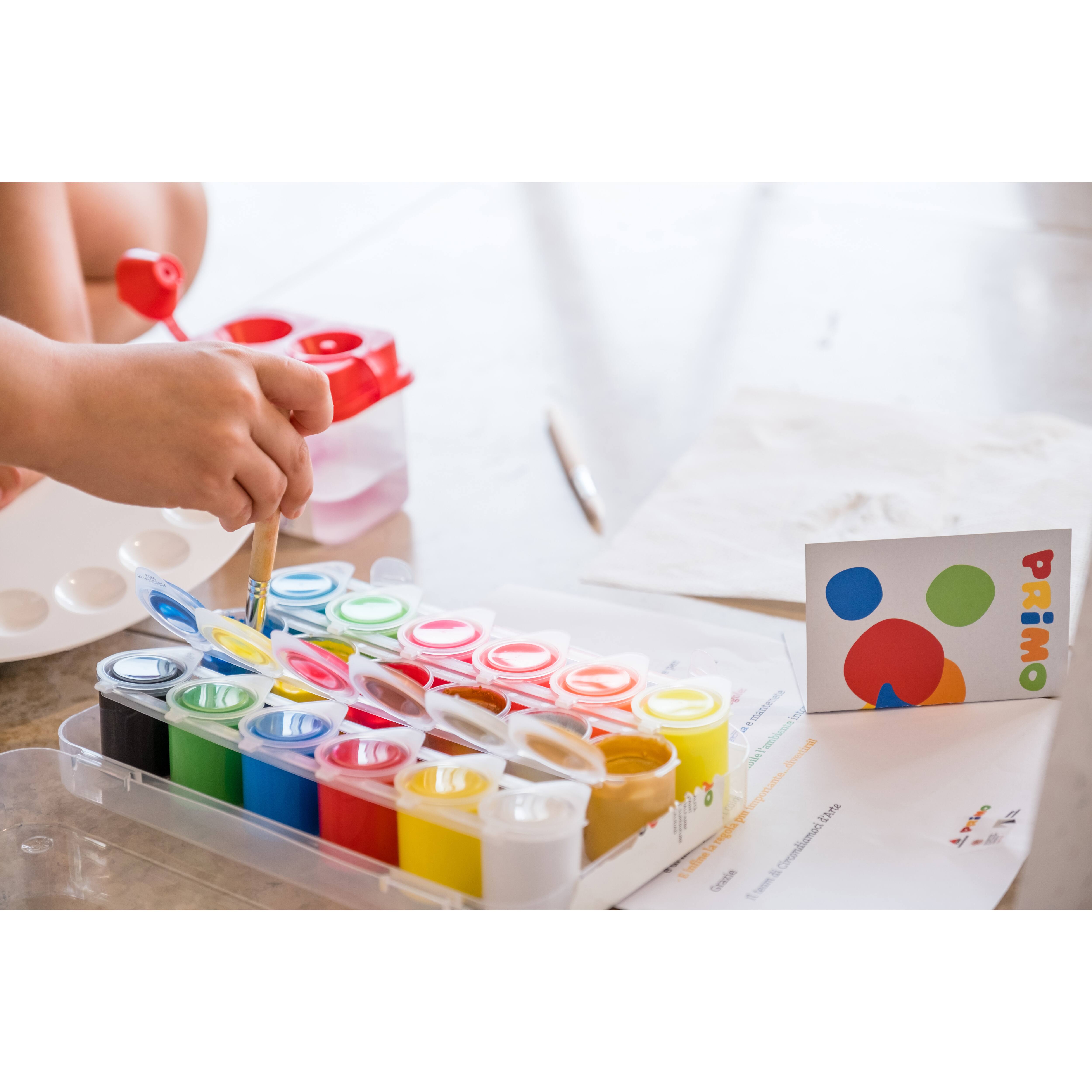 PRiMO 18 Color Premium Tempera Paint Pot Carry Set