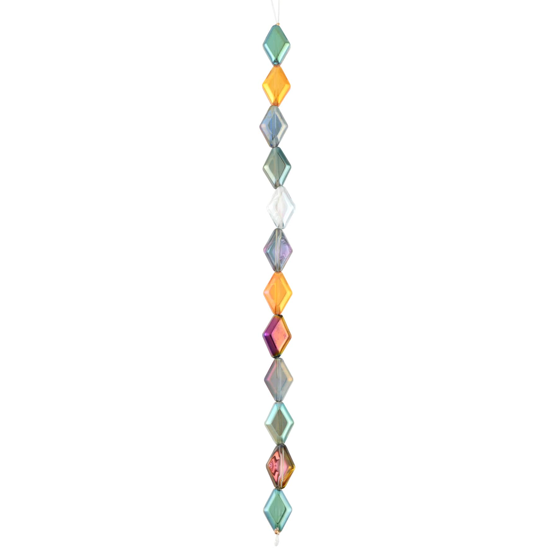 12 Pack: Multicolor Glass Diamond Beads, 10mm by Bead Landing™