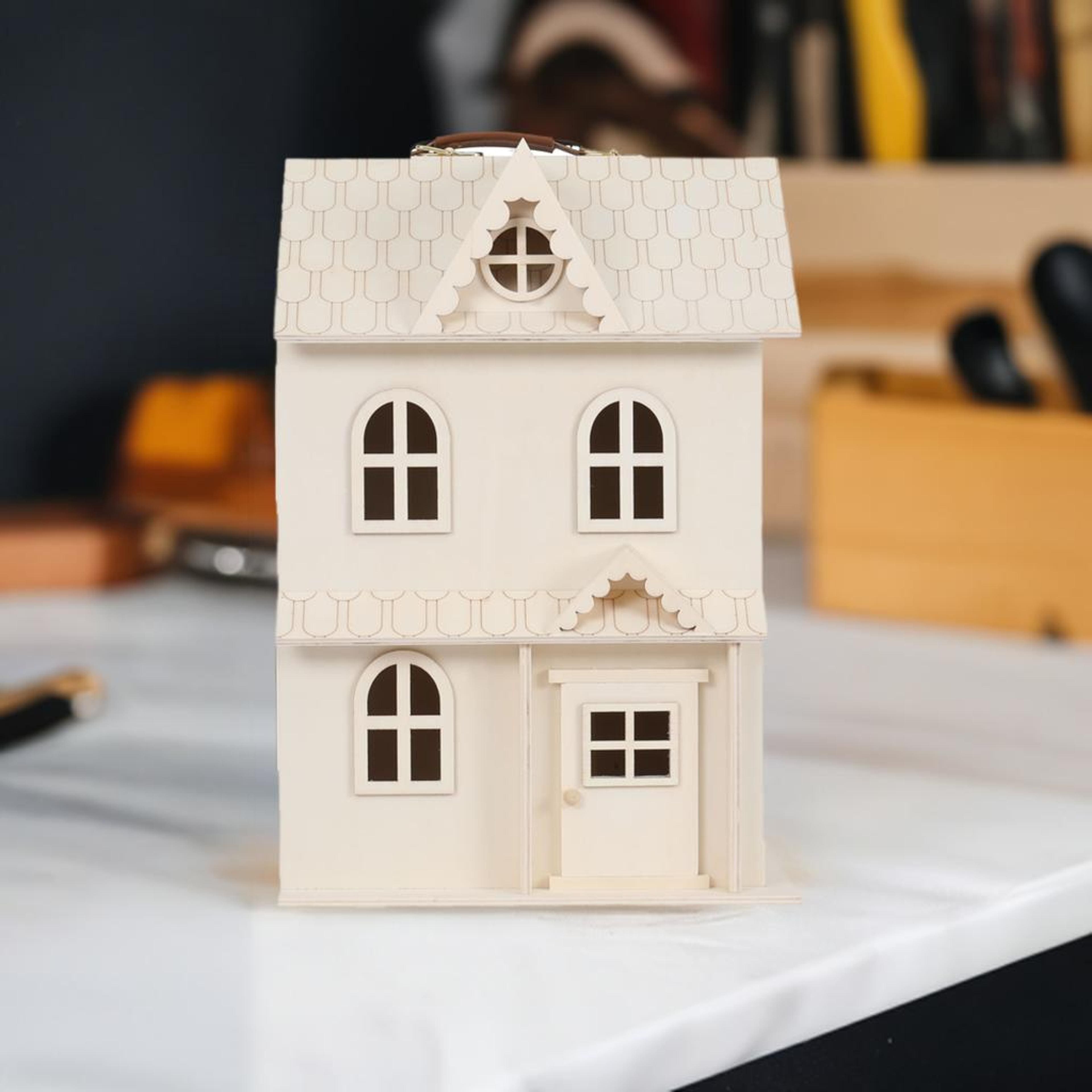 13&#x22; Wood 2-Story Dollhouse by Make Market&#xAE;