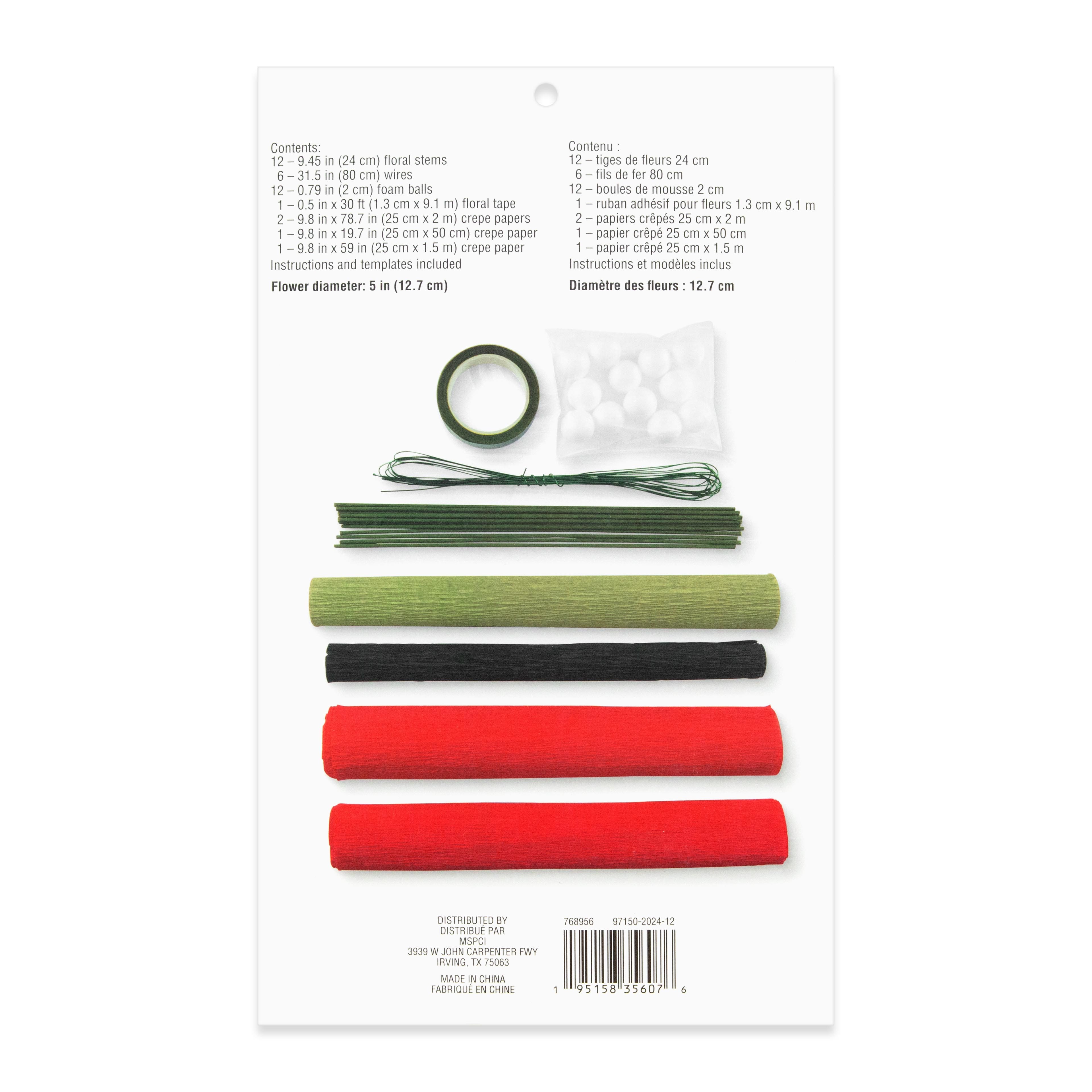 Small Poppy Crepe Paper Flower Kit by Recollections&#x2122;