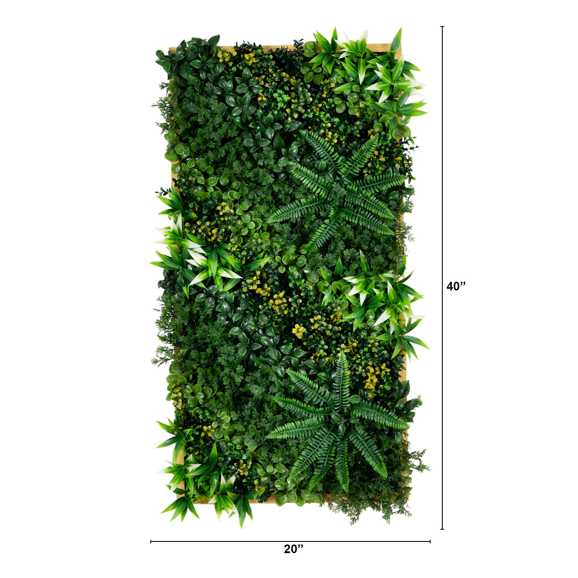 20&#x22; x 40&#x22; Framed Hawaiian Islands Artificial Living Wall Art Panel