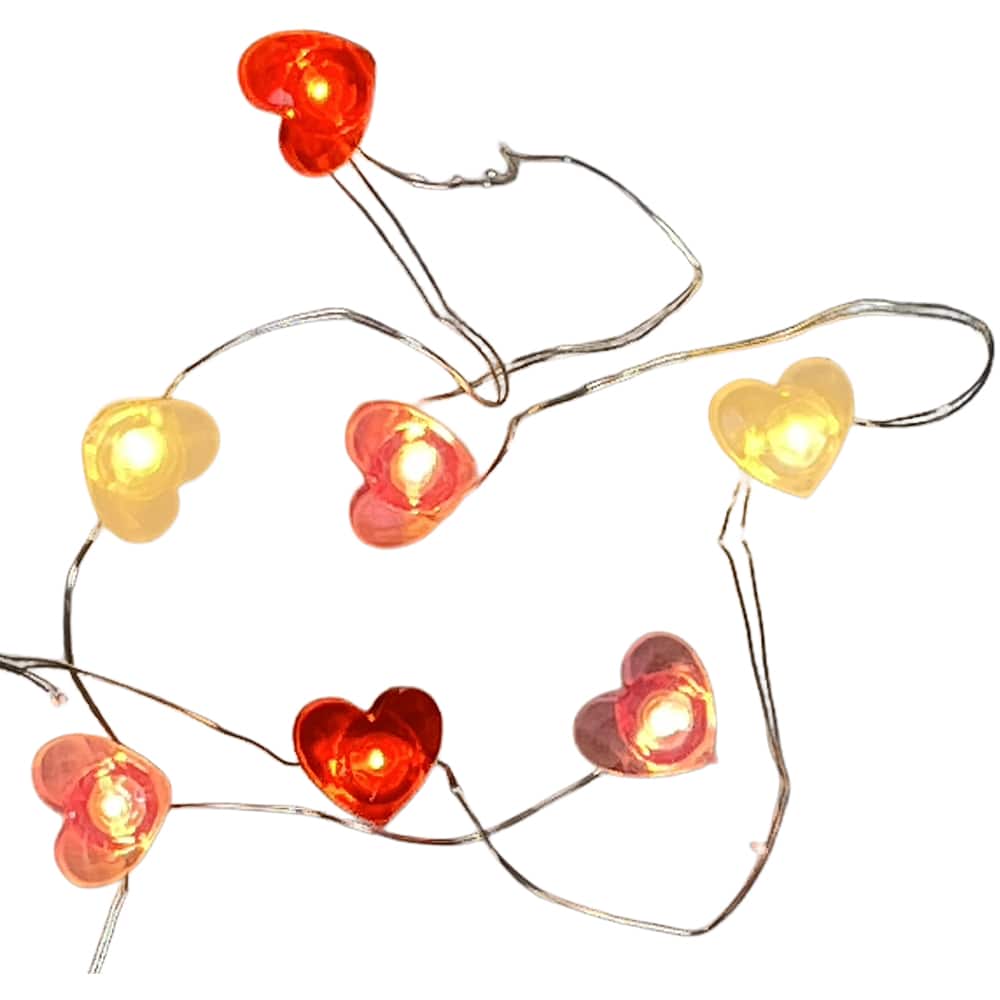 18ct. Red, Pink & White Heart LED String Lights by Ashland®