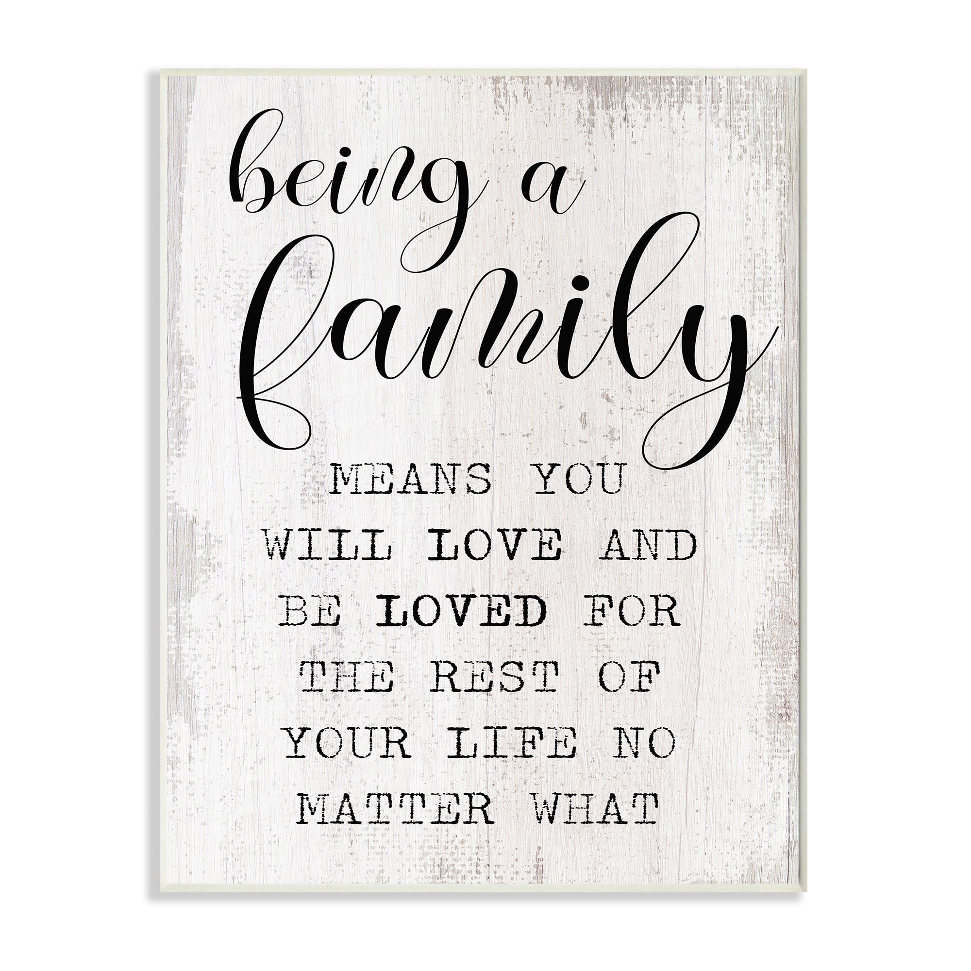 Stupell Industries Being a Family Phrase Wall Plaque