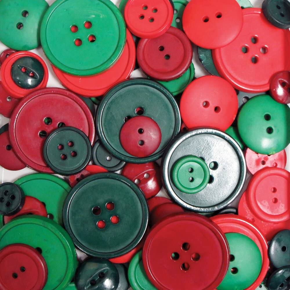 Favorite Findings 3.5oz. Christmas Colors Big Bag of Buttons Buttons Michaels