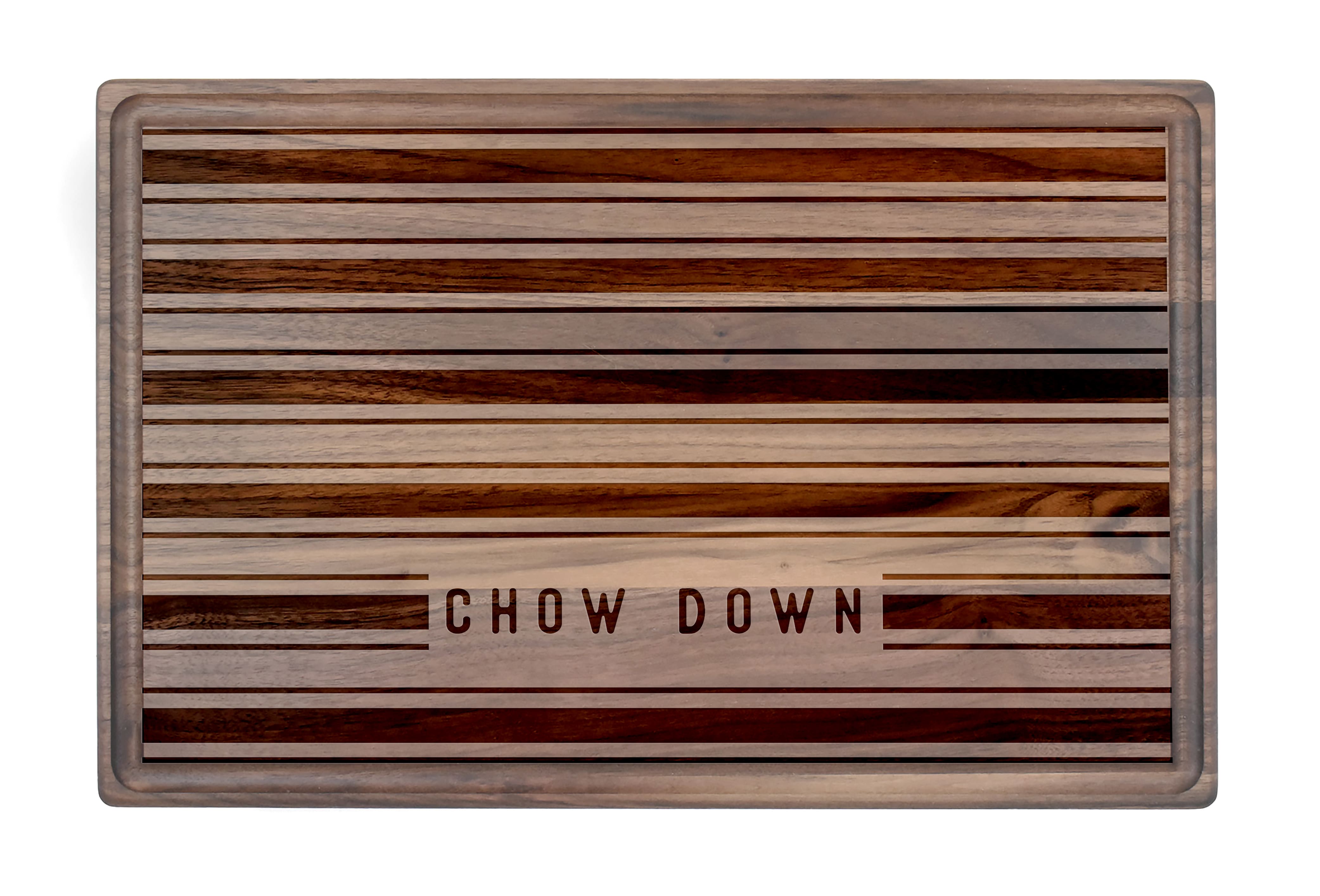 Chow Down 17" x 11" Walnut Cutting Board