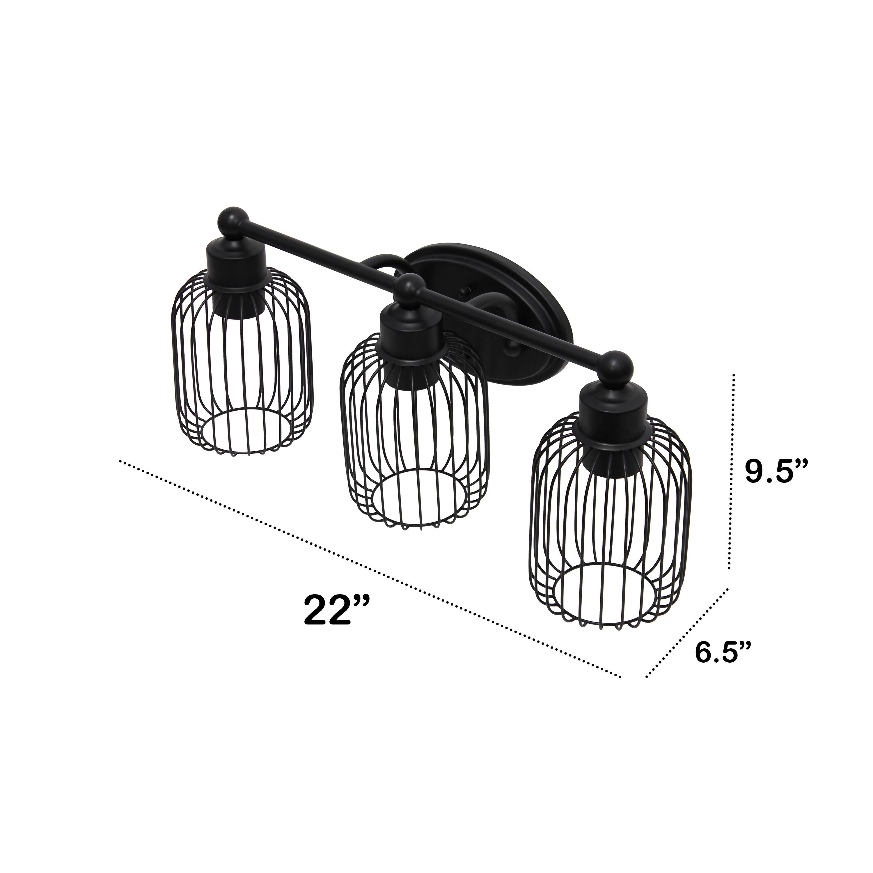 Lalia Home Ironhouse 3 Light Industrial Cage Vanity