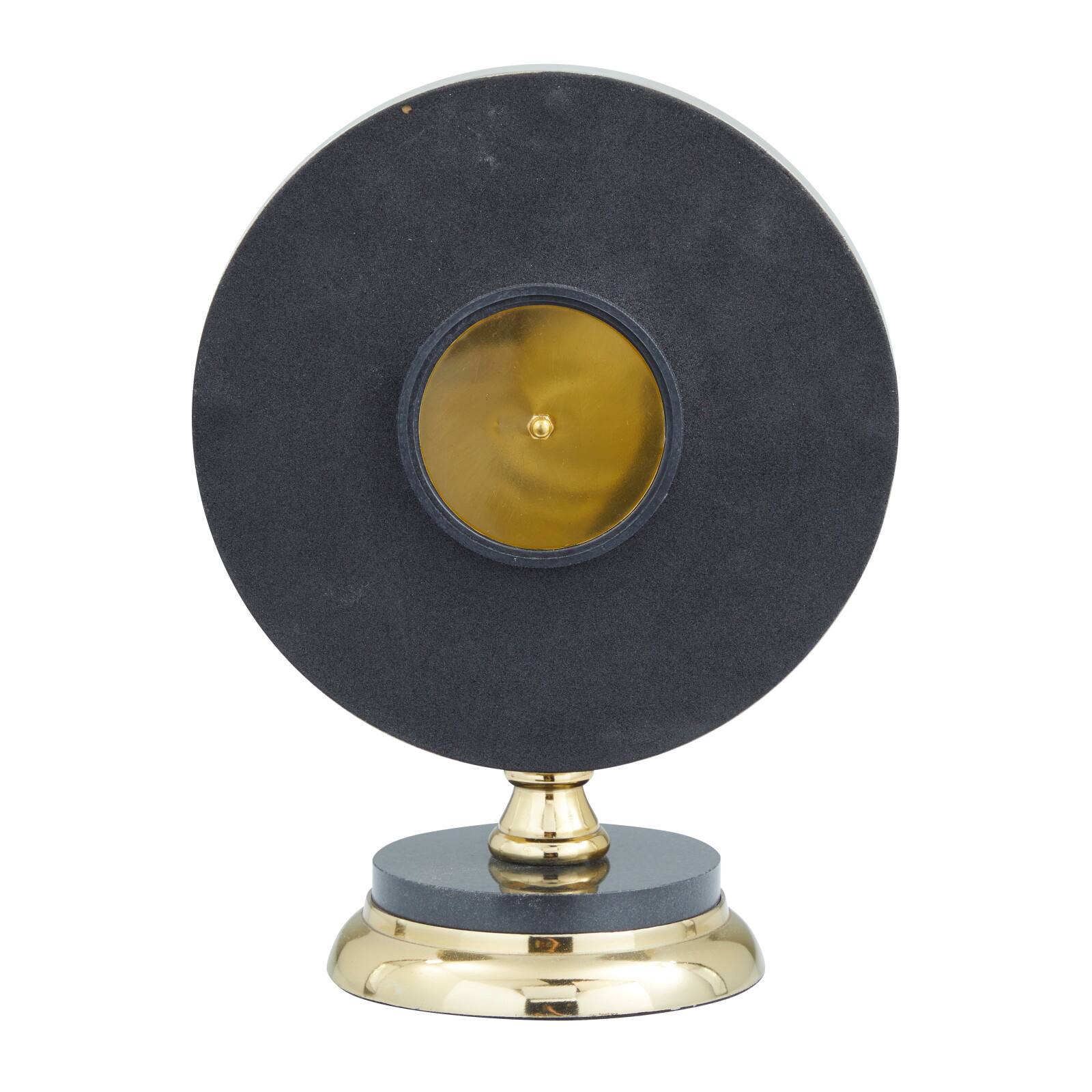 The Novogratz Gold Modern Abstract Clock, 8" x 5" x 11"