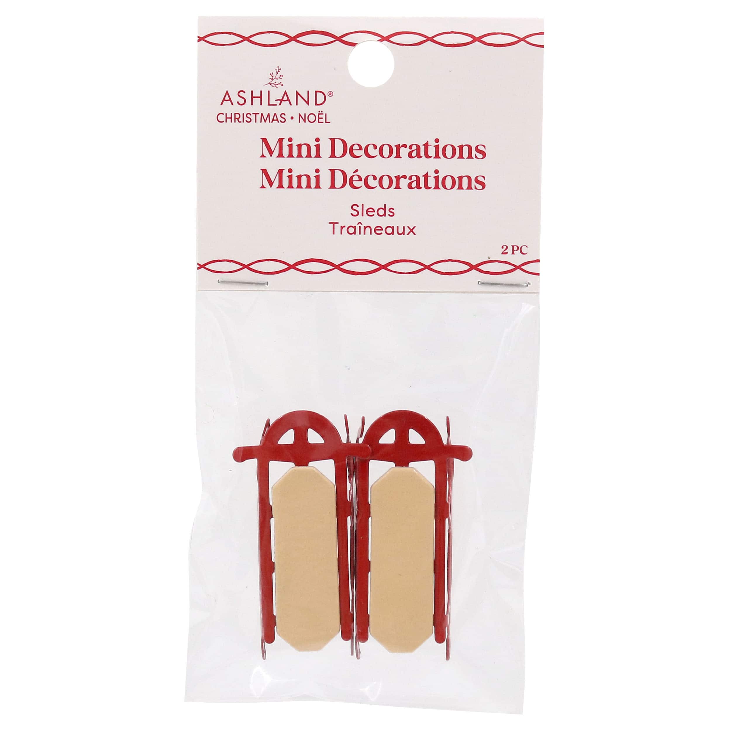 Mini Red Sled Decorations by Ashland&#xAE;