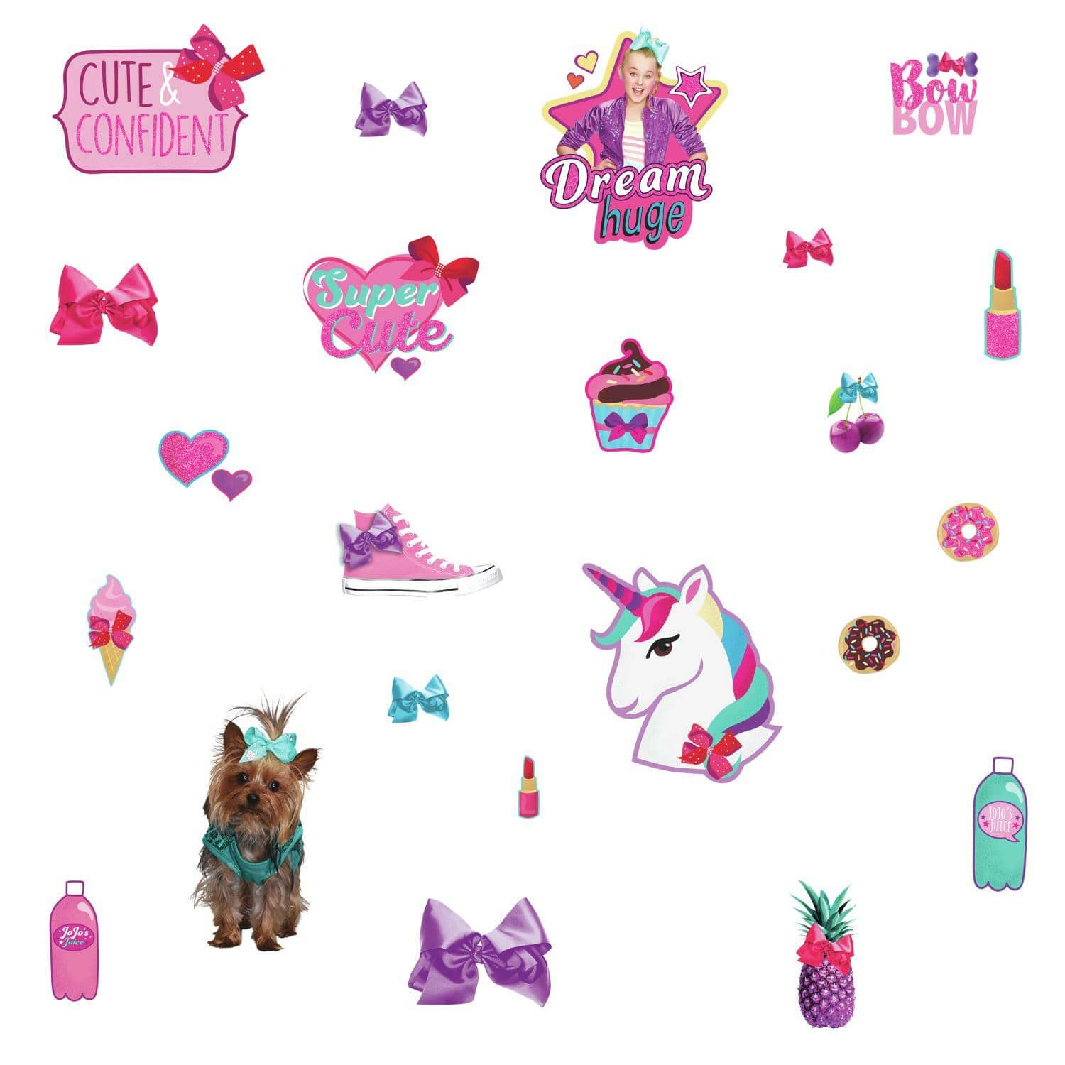 RoomMates Jojo Siwa Cute &#x26; Confident Peel &#x26; Stick Wall Decals