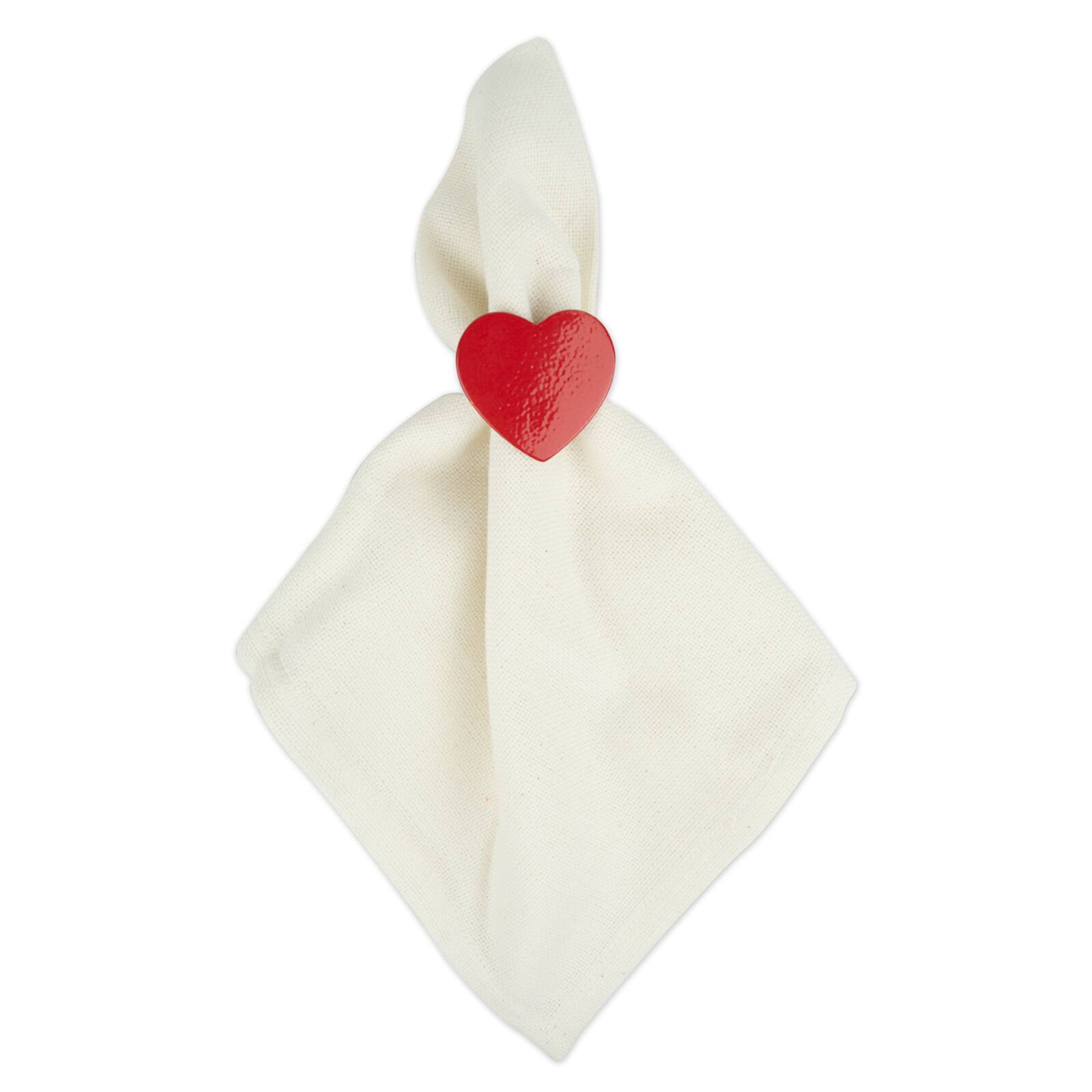 DII&#xAE; Red Heart Napkin Rings, 6ct.