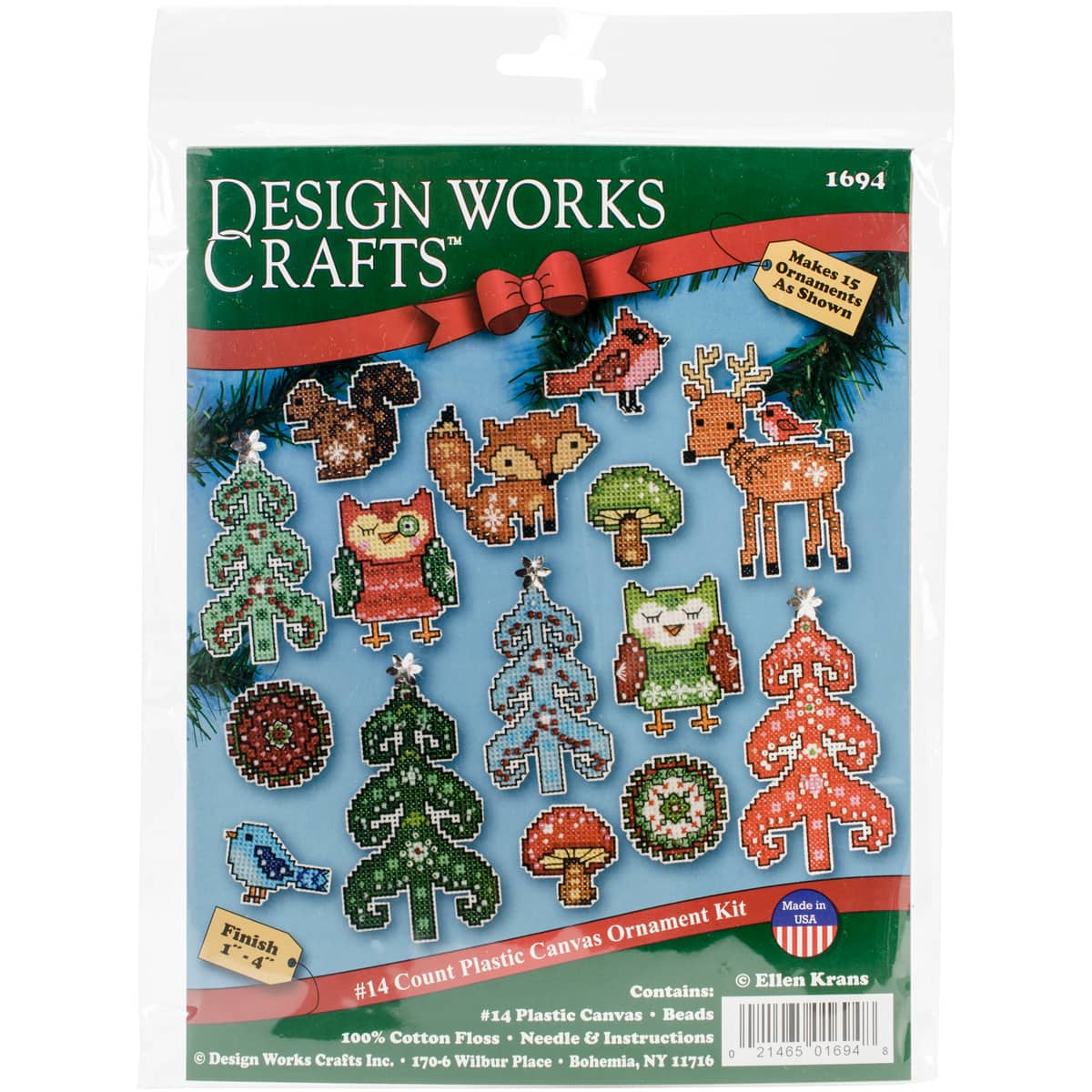 Design Works™ Woodland Friends Cross Stitch Ornament Kit