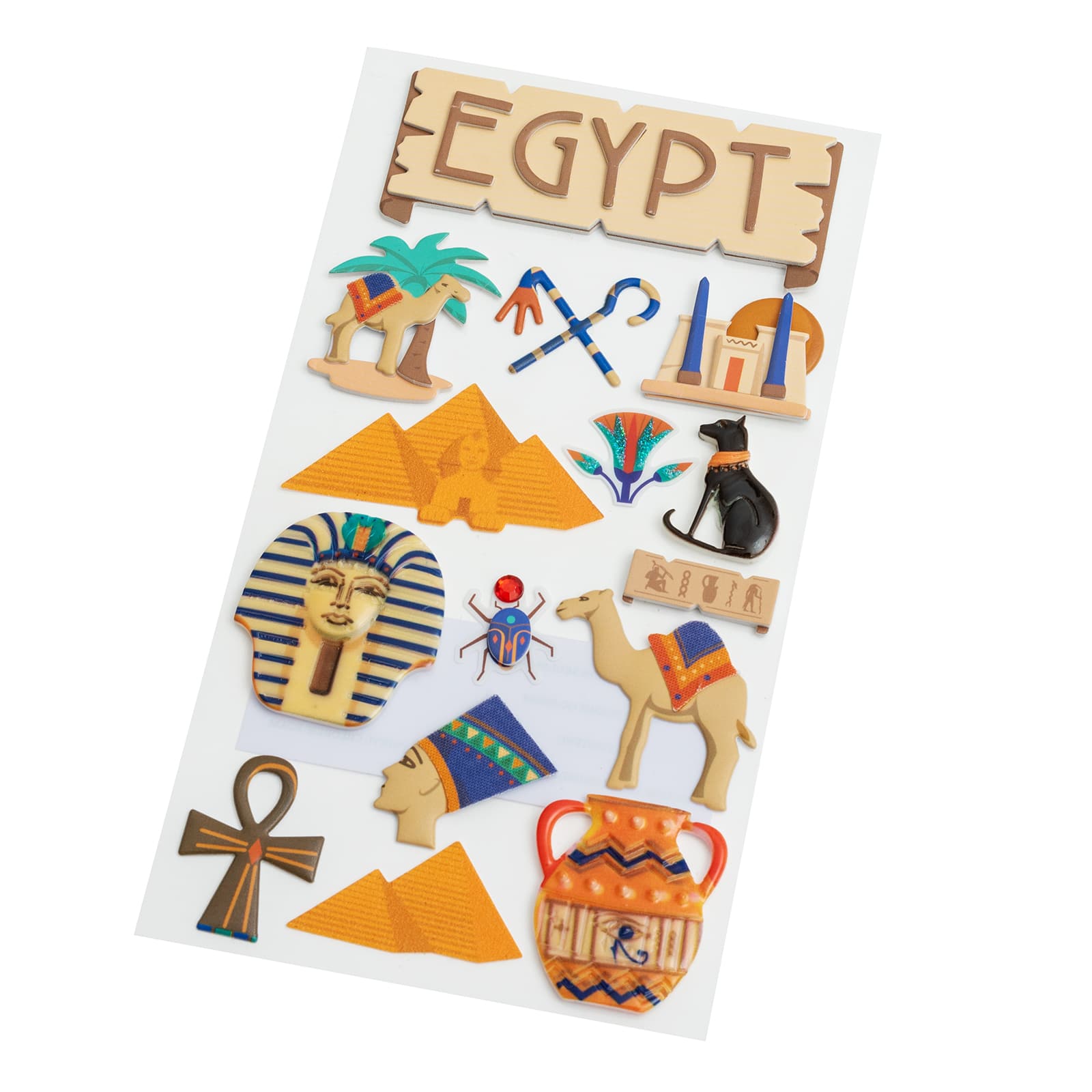 12 Pack: Egypt Dimensional Stickers by Recollections™