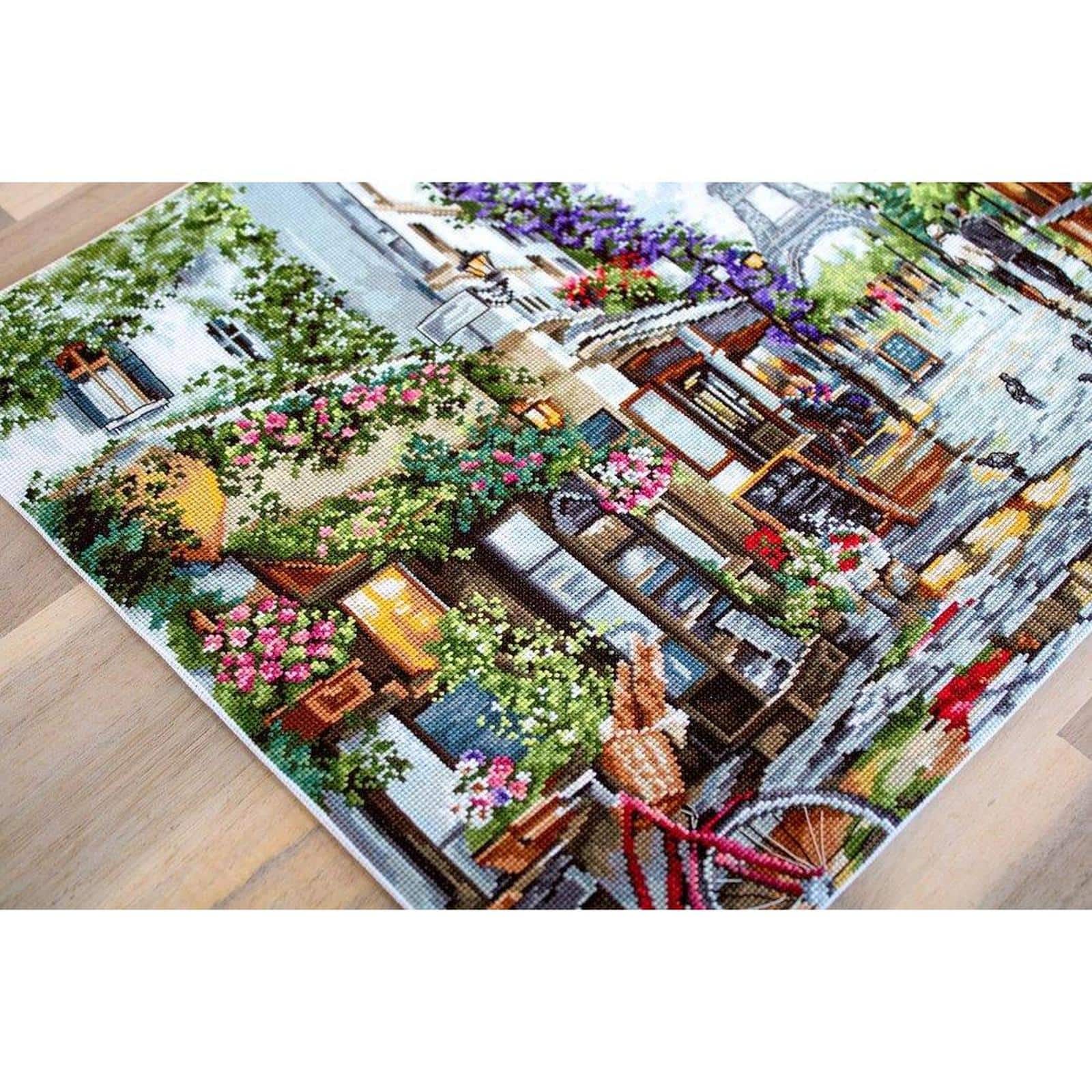 Luca-s Paris In Flowers Counted Cross Stitch Kit