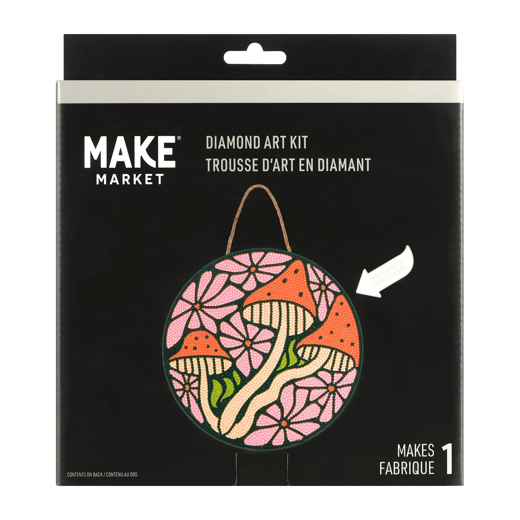 Mushroom Wood Plaque Diamond Art Kit by Make Market&#xAE;