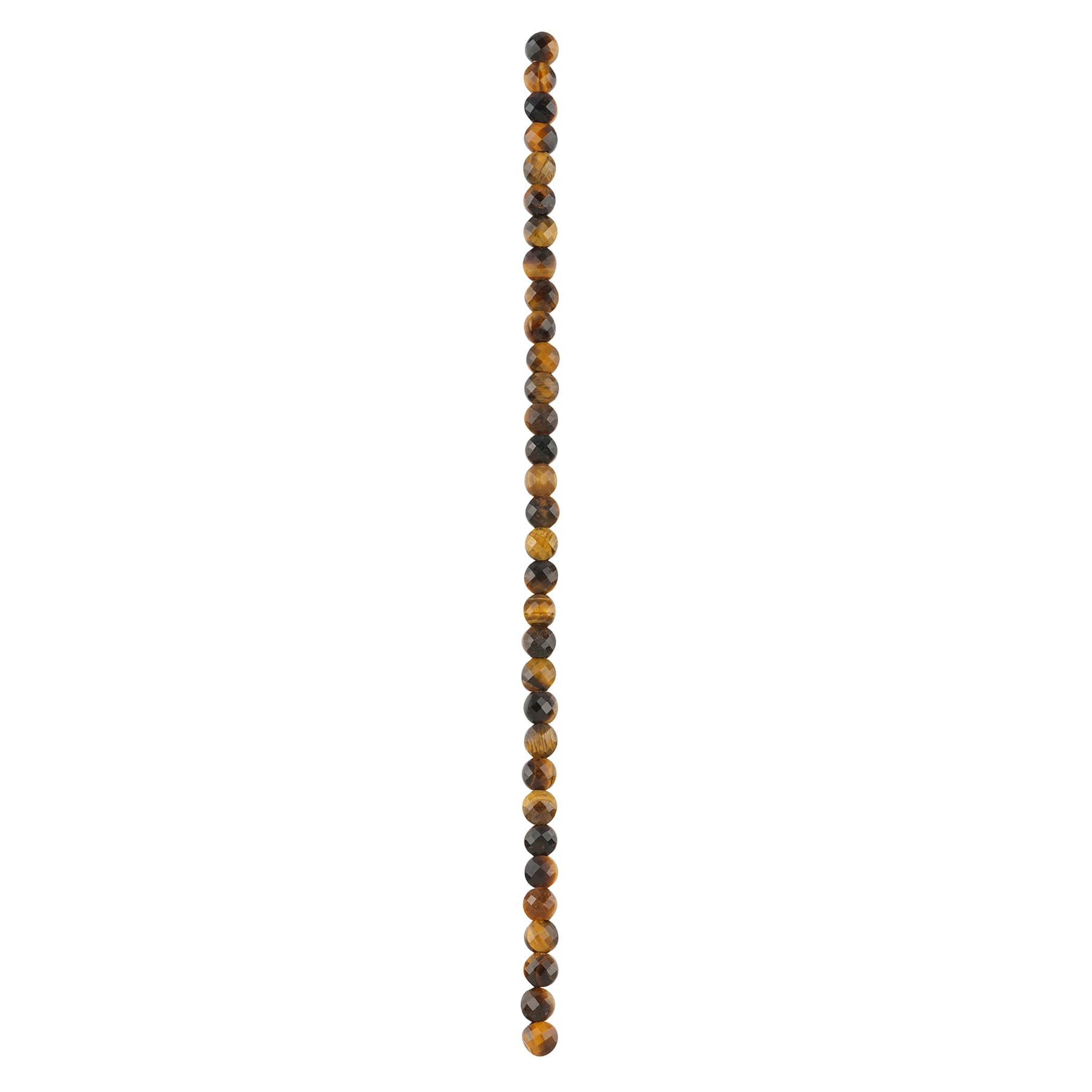 12 Pack: Yellow Tiger's Eye Faceted Coin Beads by Bead Landing™