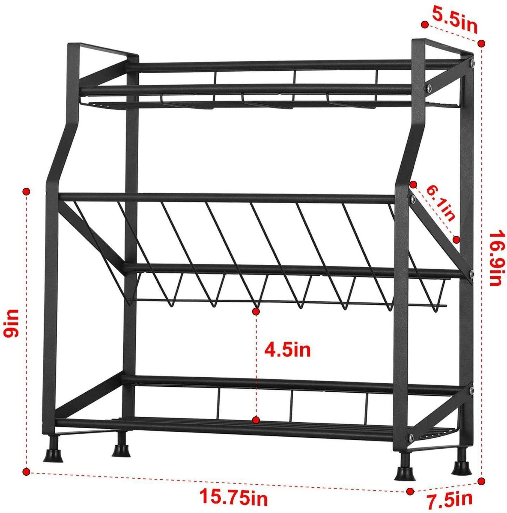 NEX™ 3-Tier Freestanding Metal Spice Rack Organizer