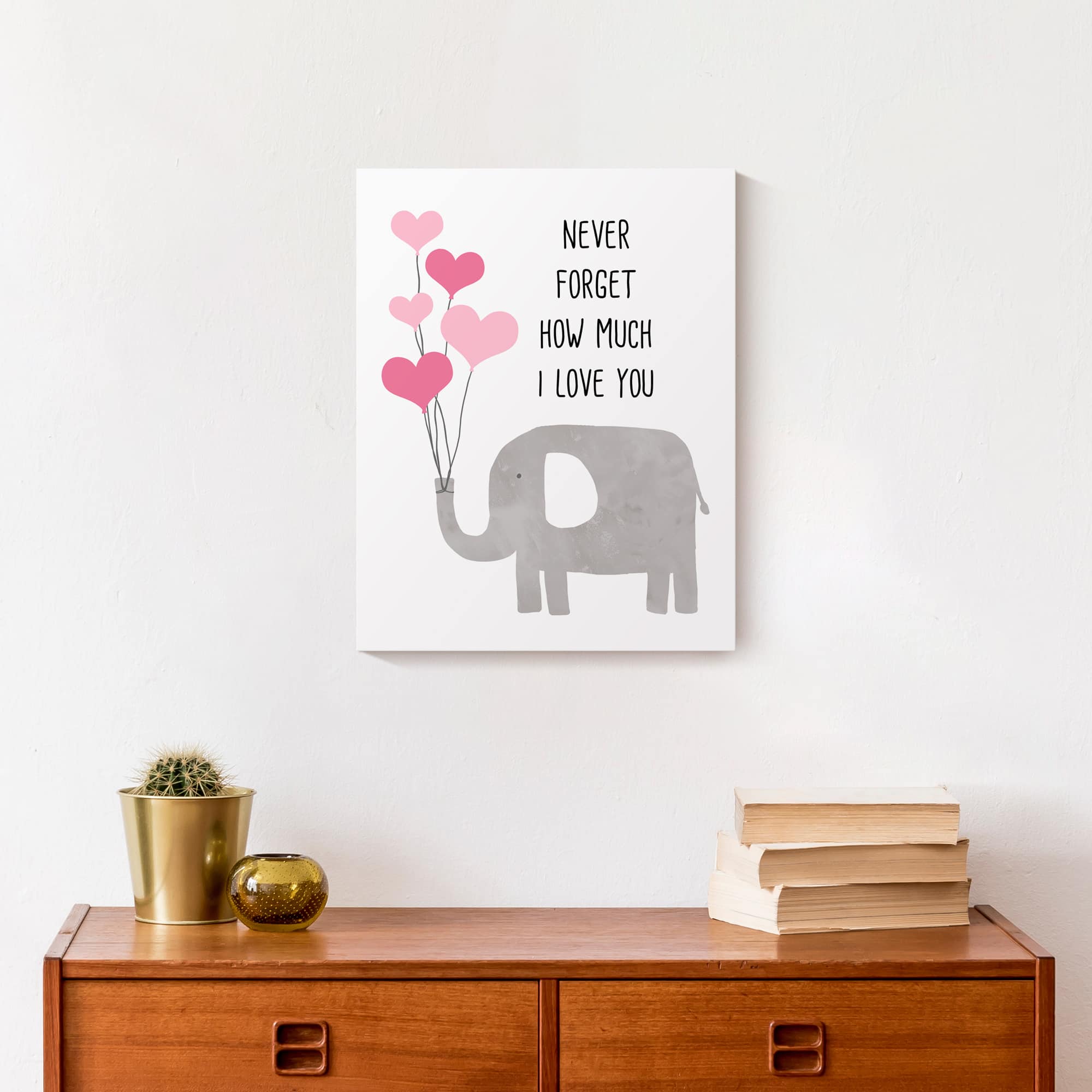 Never Forget How Much I Love You Canvas Wall Art