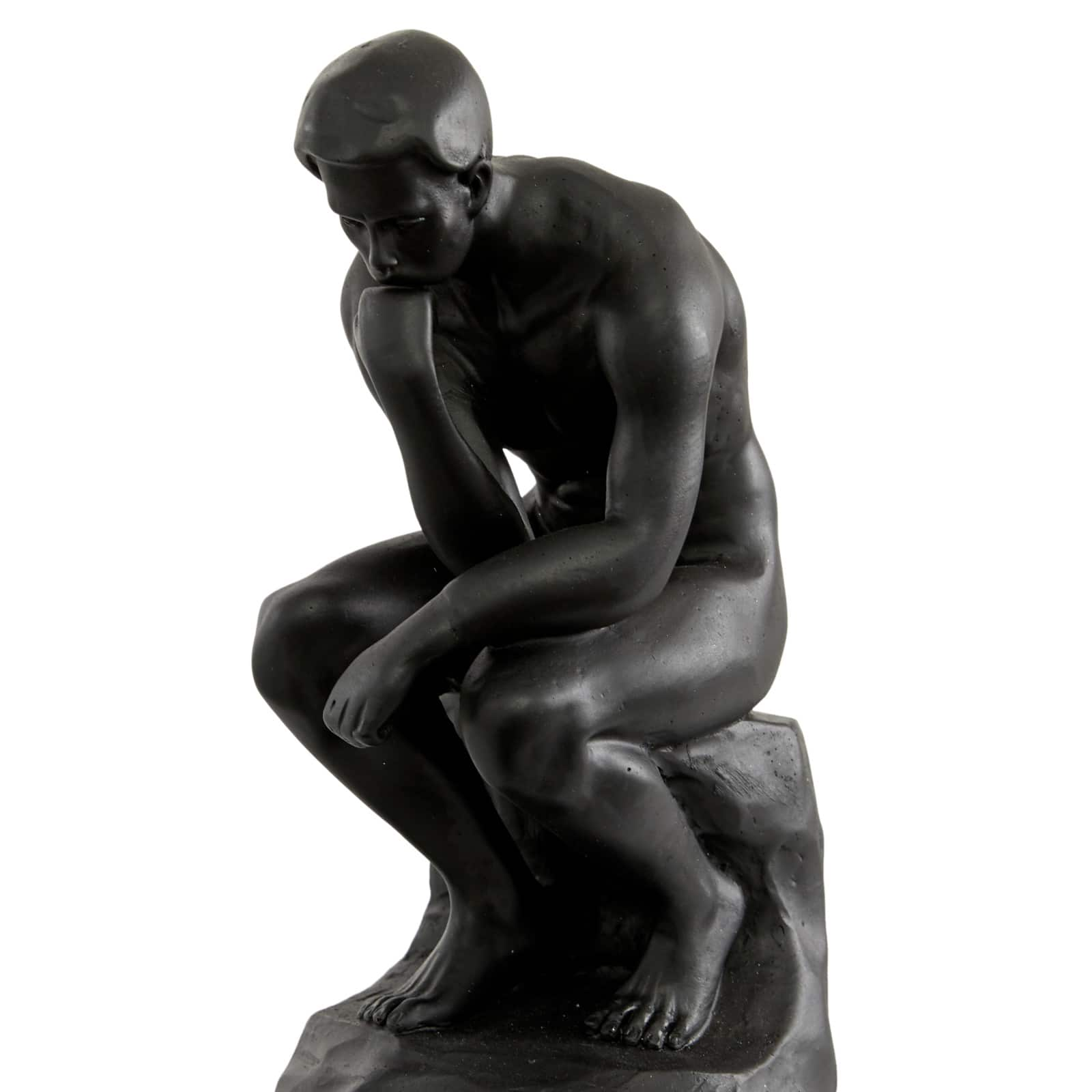 The Novogratz 9&#x22; Black The Thinker Vintage Bookends