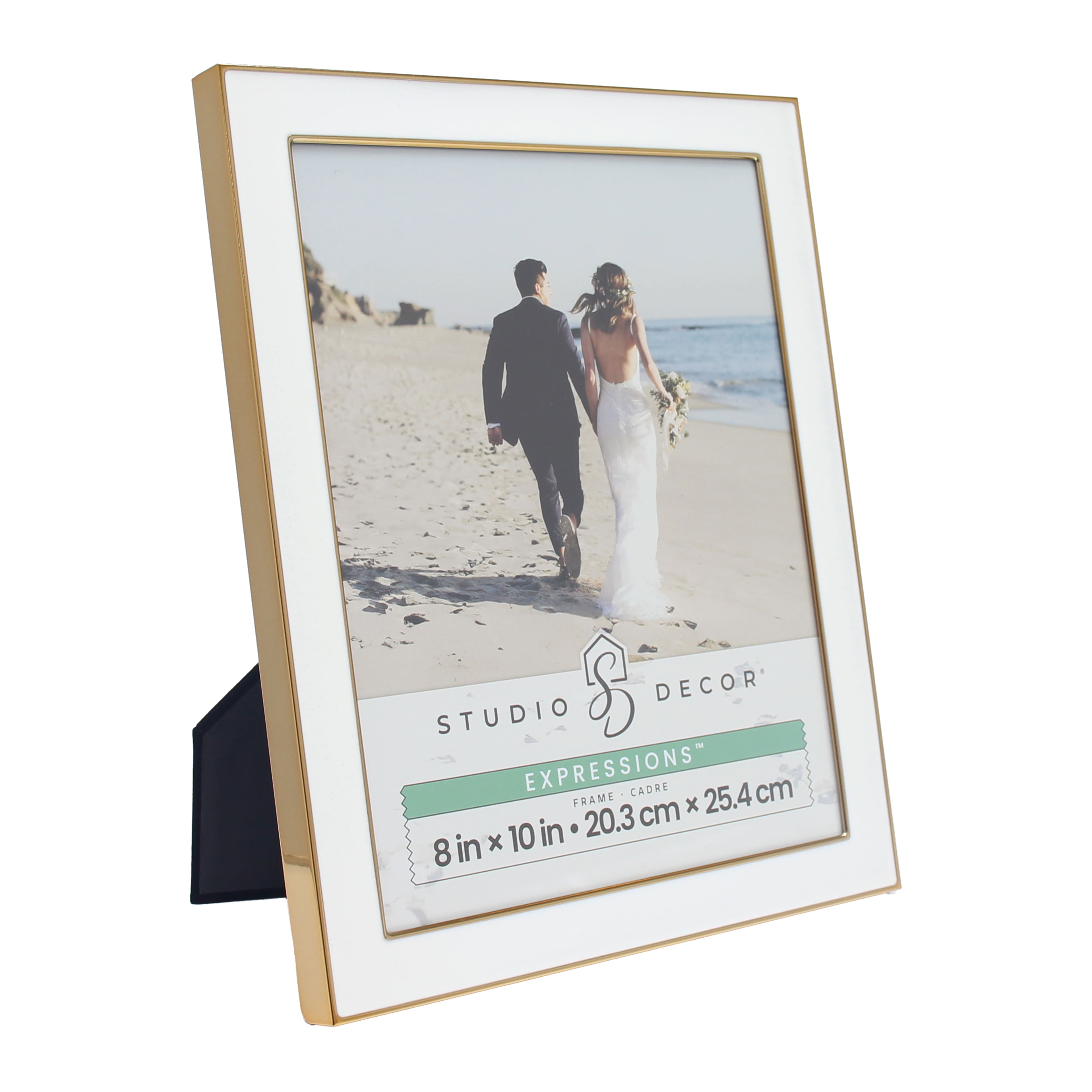 6 Pack: Expressions™ White with Gold Outline Wall Frame by Studio Décor®