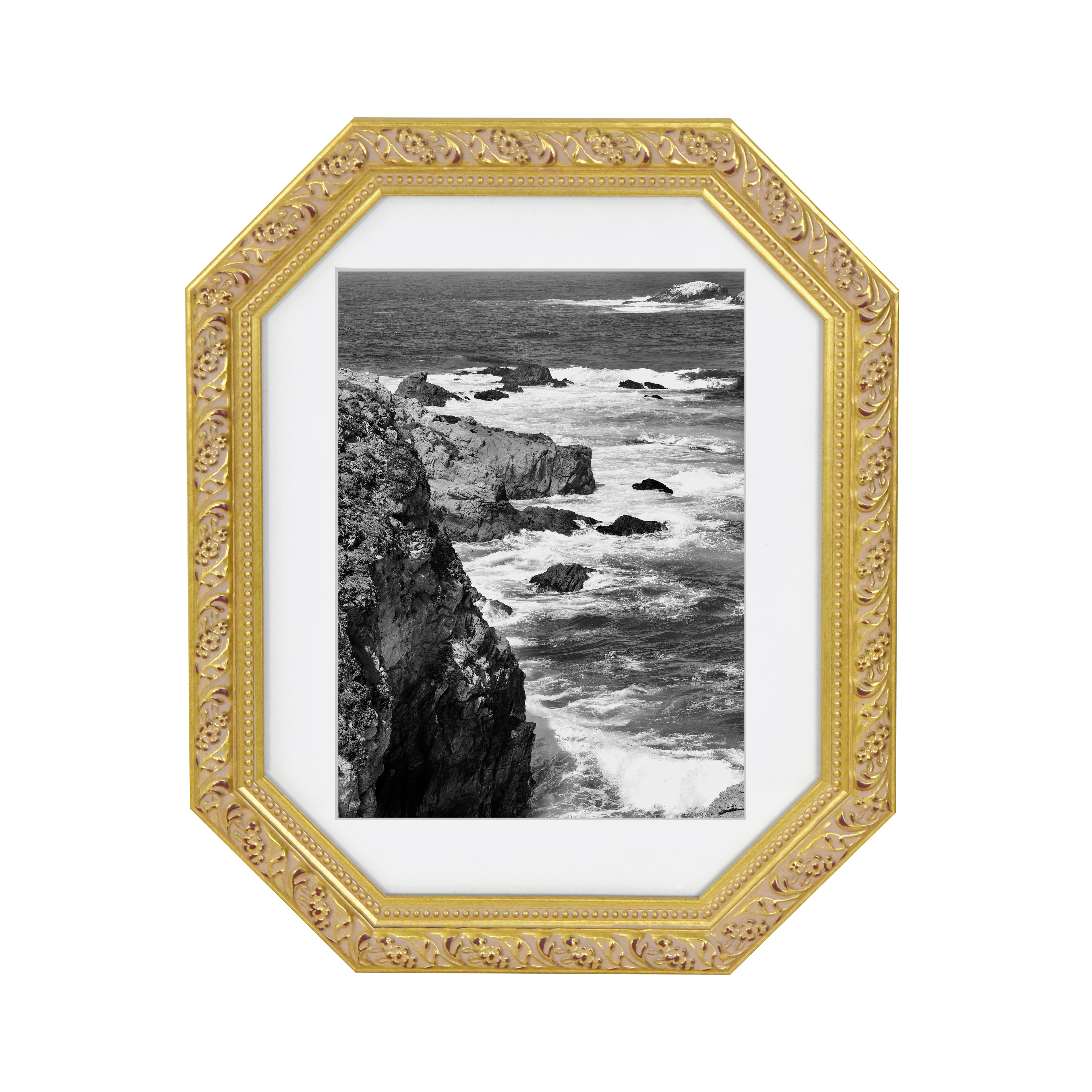 6&#x22; x 8&#x22; Gold Octagon Tabletop Frame with Mat by Studio D&#xE9;cor&#xAE; Treasured Finds