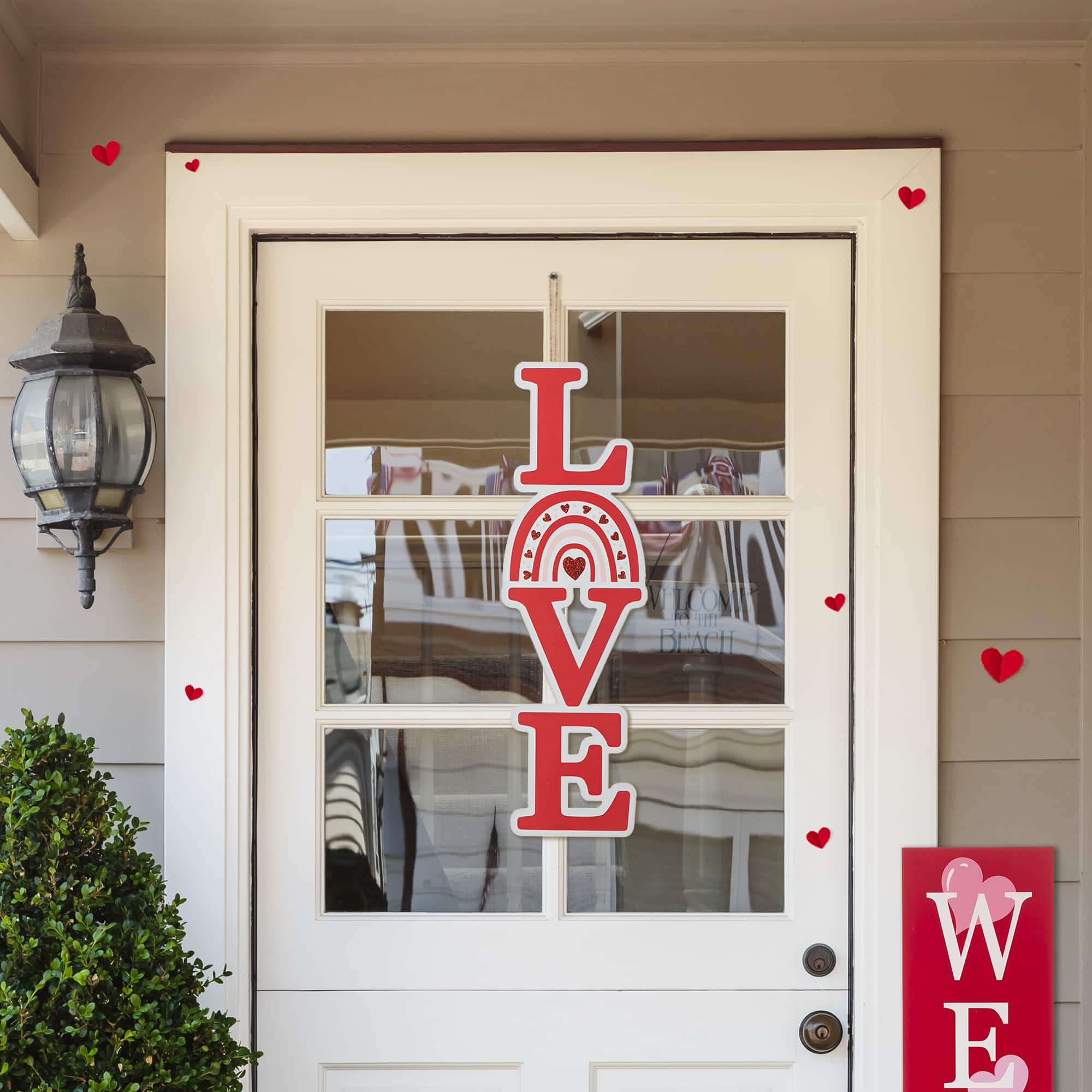 Glitzhome&#xAE; 36&#x22; Valentine&#x27;s Metal Rainbow &#x22;LOVE&#x22; Yard Stake