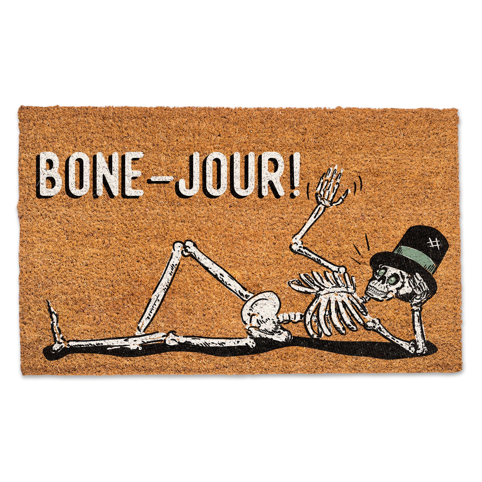 Bone-Jour Skelly Lounging Skeleton Doormat