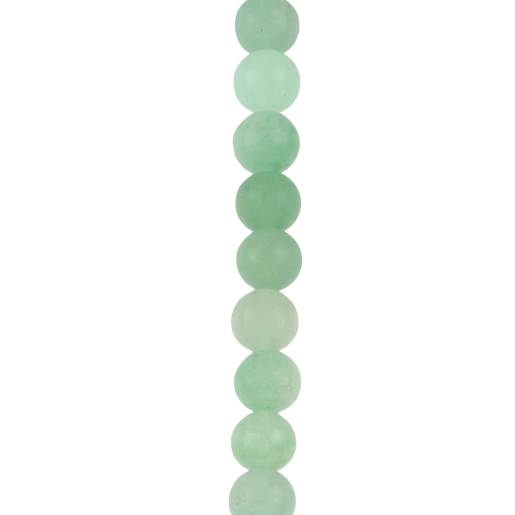 12 Packs: 22 ct. (264 total) Green Matte Aventurine Round Beads, 7.5mm by Bead Landing™