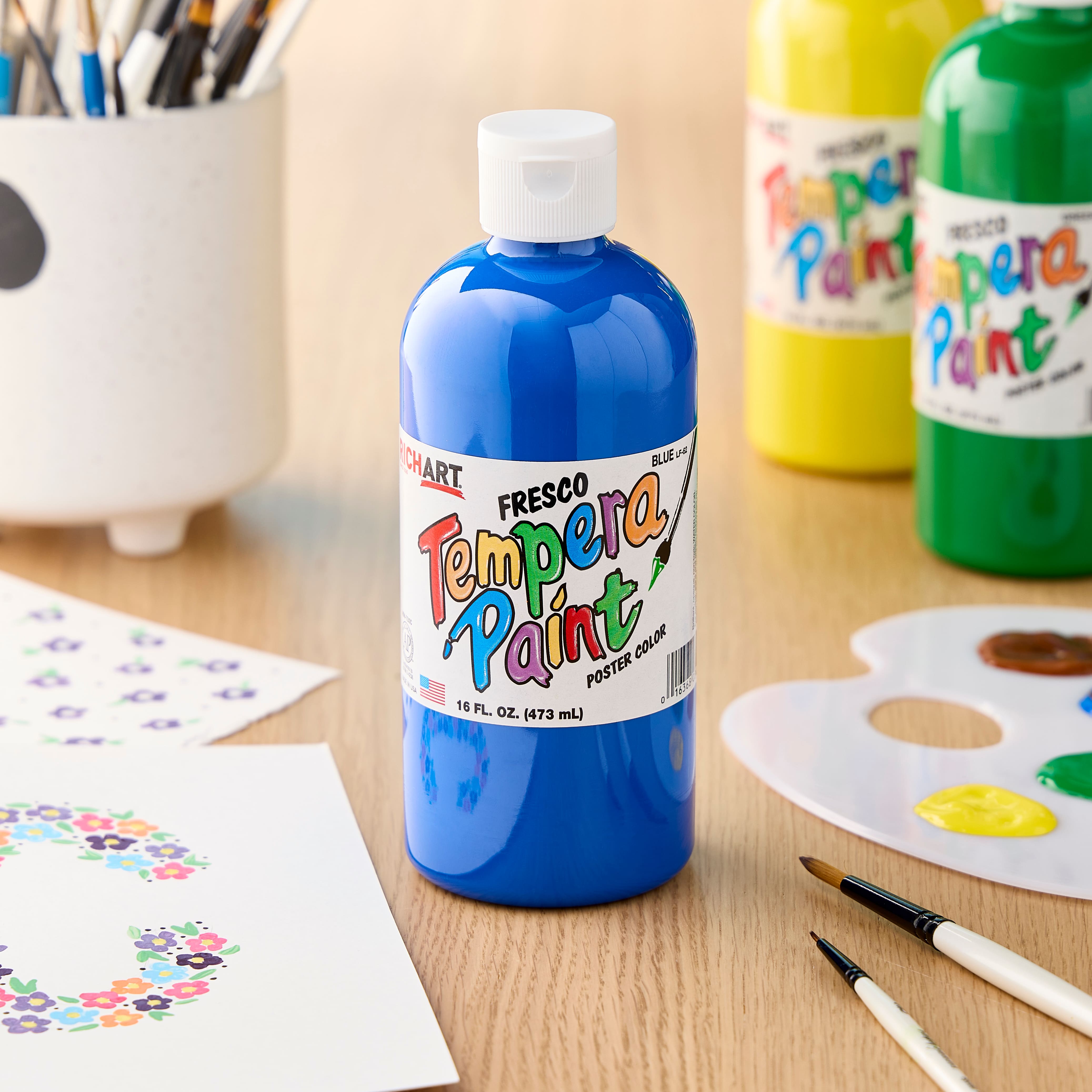 16 Pack: Rich Art Liquid Fresco Tempera Paint