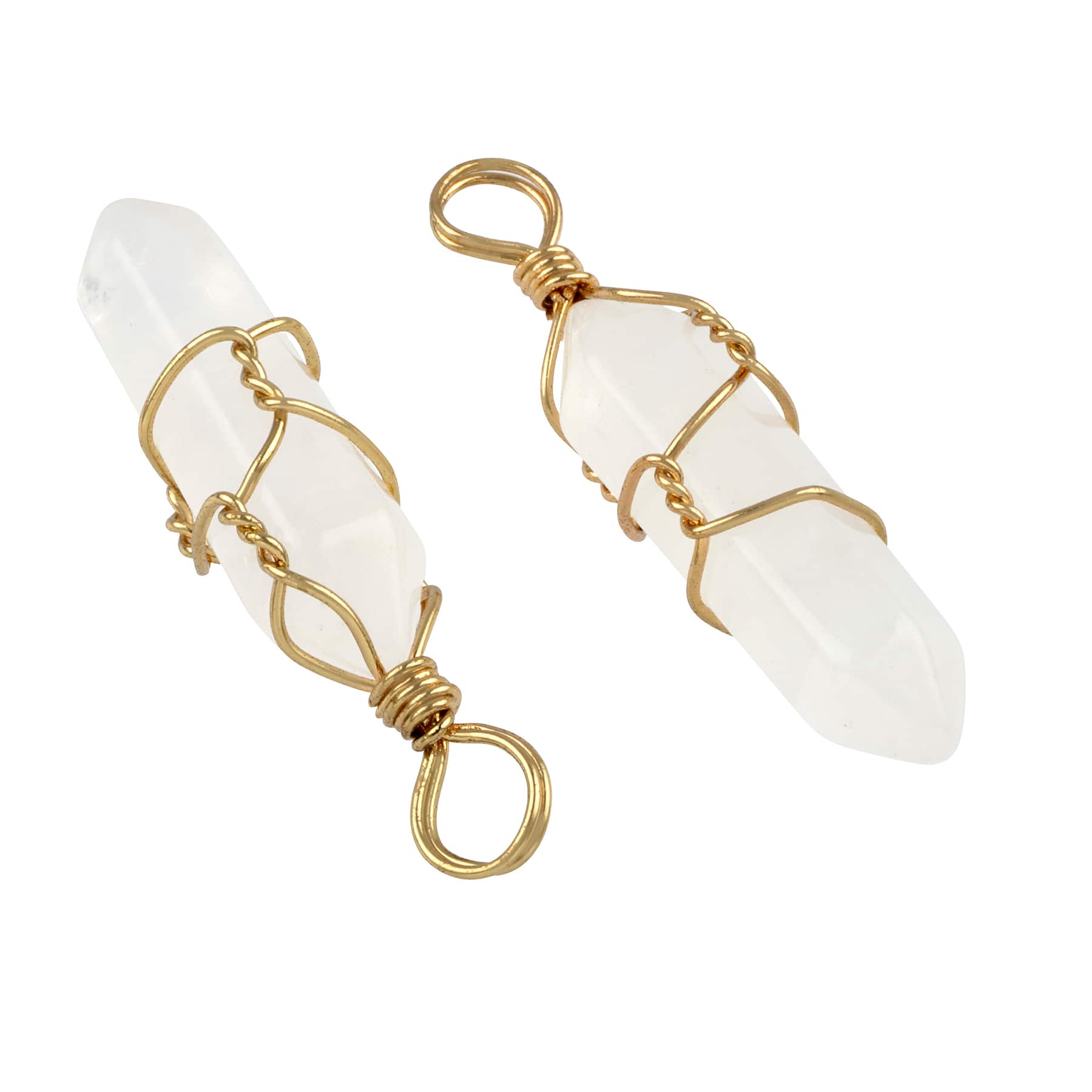 12 Packs: 2 ct. (24 total) White Quartz Prism Pendants by Bead Landing™