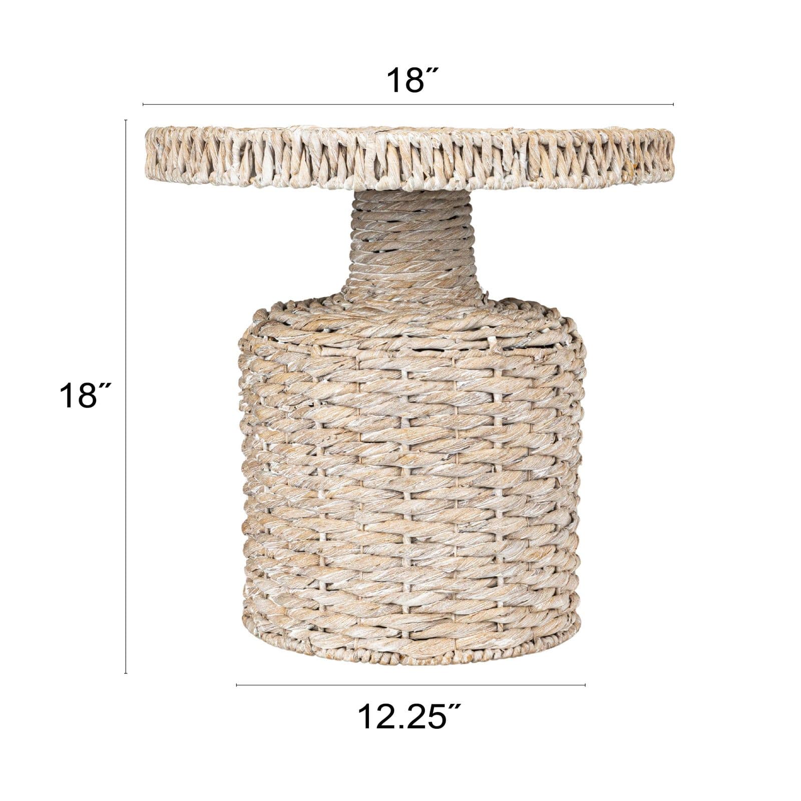 Hello Honey® Natural Water Hyacinth Side Table