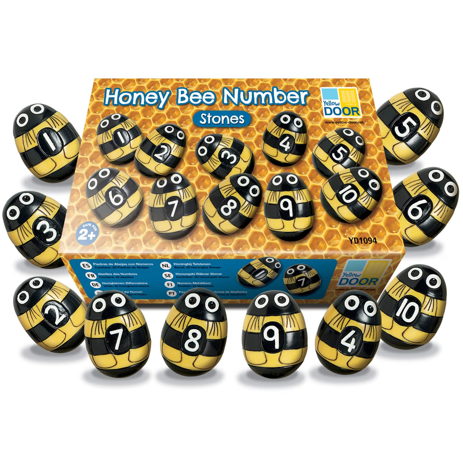 Yellow Door Honey Bee Number Stones