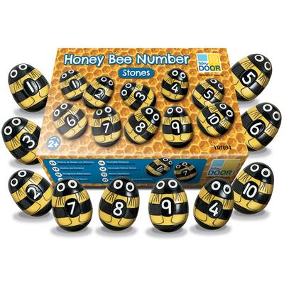 Yellow Door Honey Bee Number Stones | 2" x 1.5" | Michaels