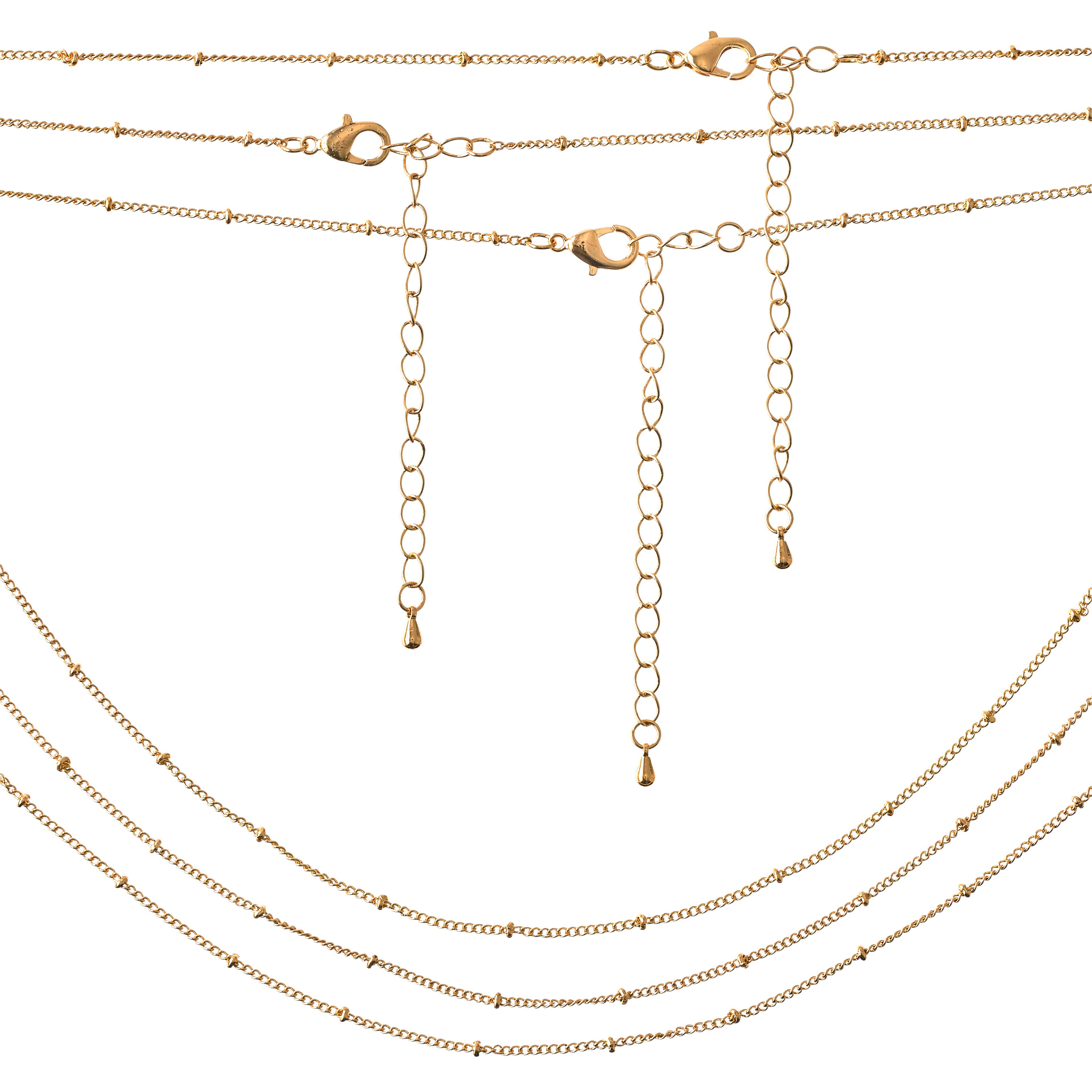 12 Packs: 3 ct. (36 total) 30&#x22; Hamilton Gold Ball Chain Necklaces by Bead Landing&#x2122;