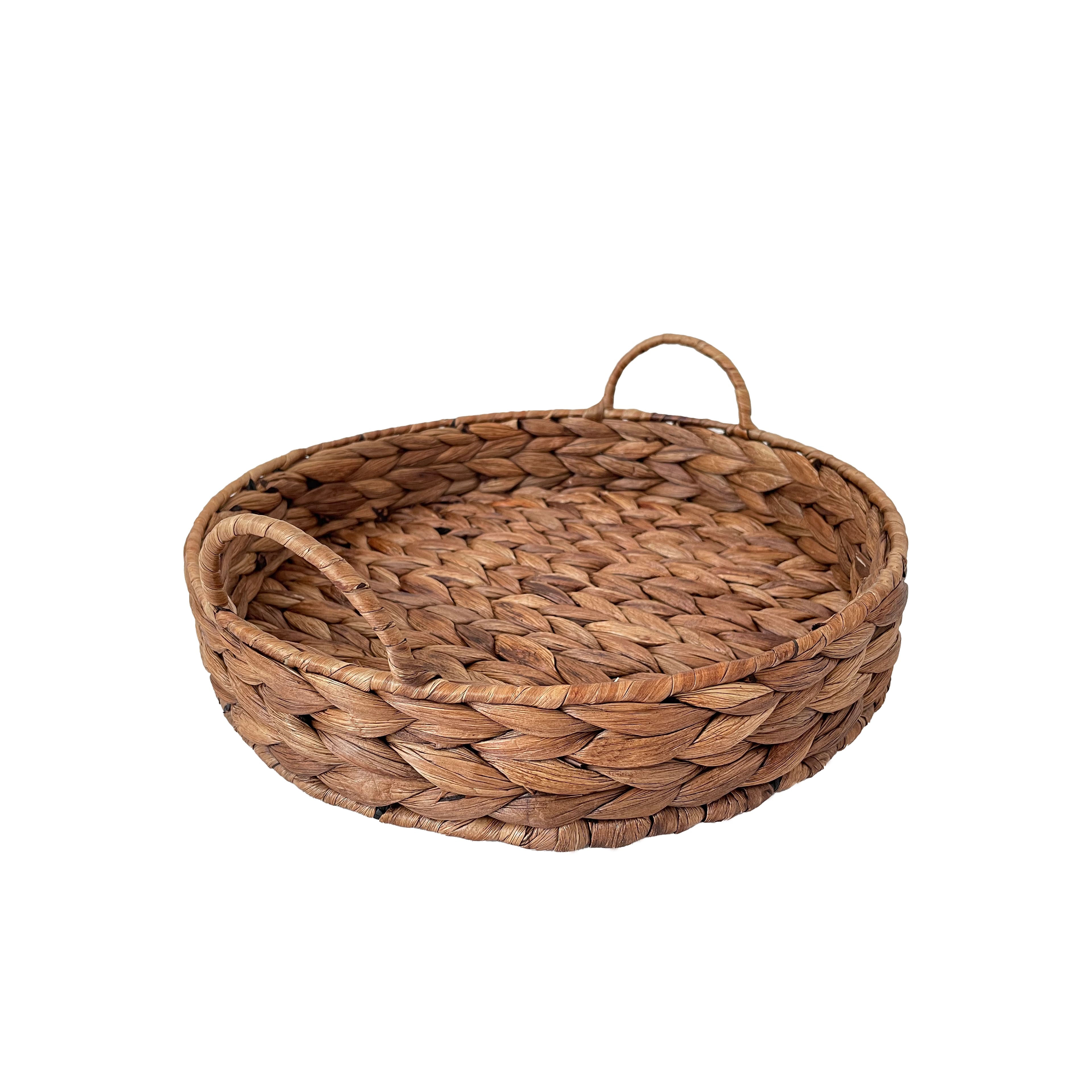 Natural Round Woven Water Hyacinth Decorative Tray by Ashland&#xAE;