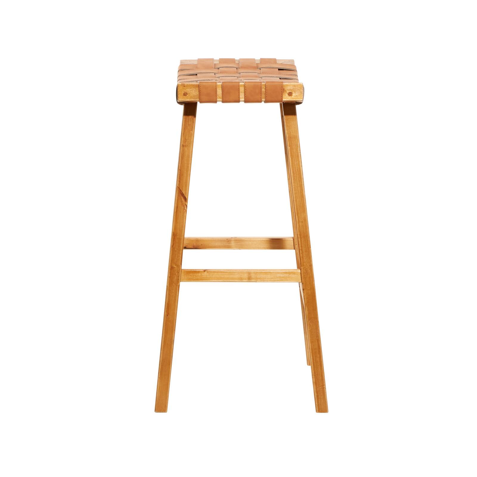 Brown Wood Rustic Bar Stool 30&#x22; x 18&#x22; x 11&#x22;