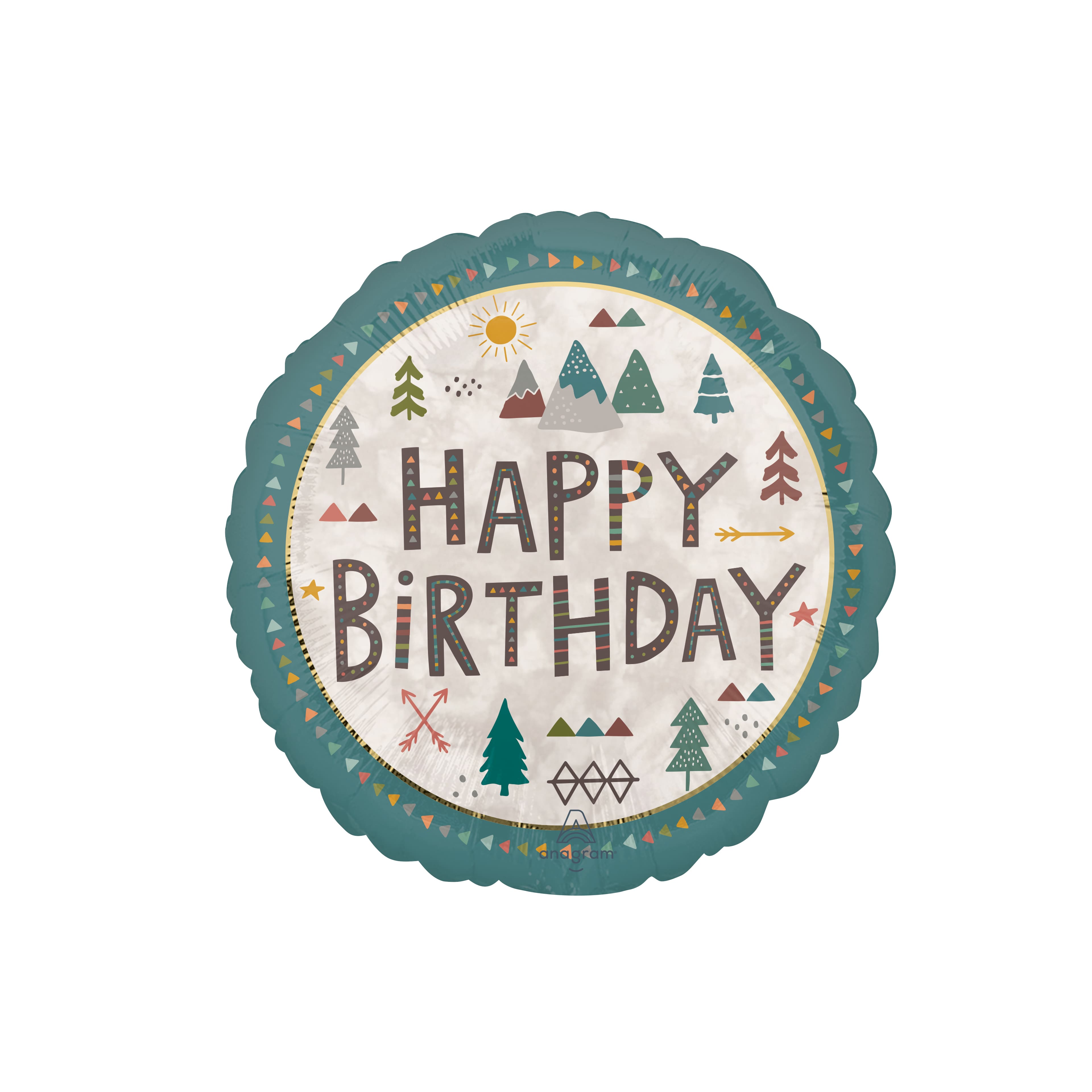 28&#x22; Wilderness Birthday Jumbo Round Foil Balloon