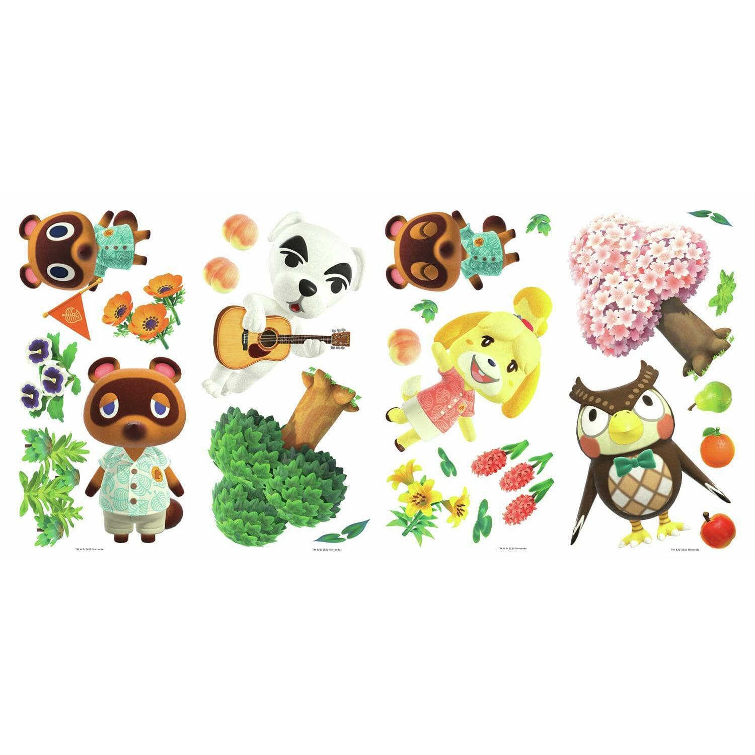 RoomMates Animal Crossing Peel &#x26; Stick Wall Decals