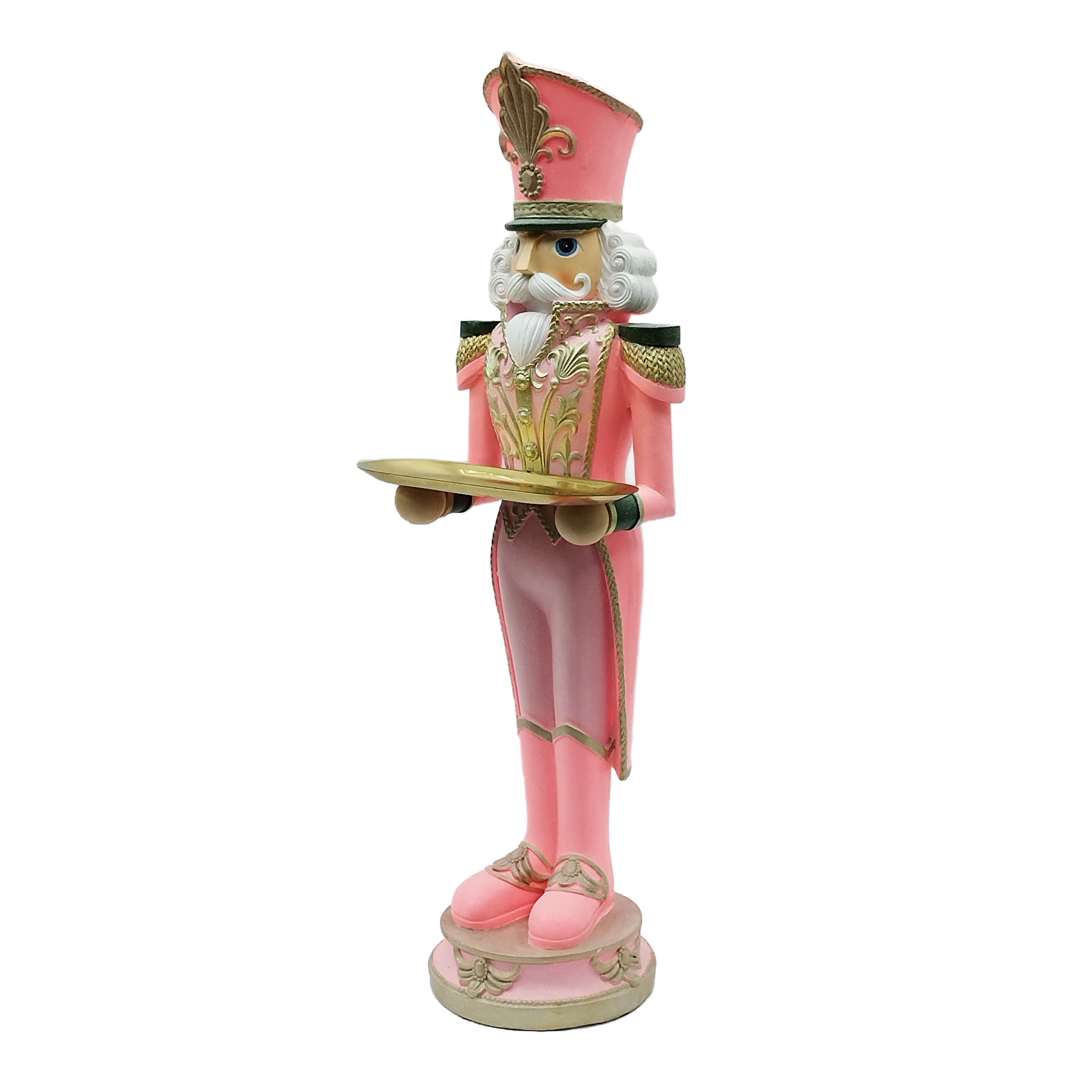 35&#x22; Pink Nutcracker with Tray Tabletop D&#xE9;cor by Ashland&#xAE;