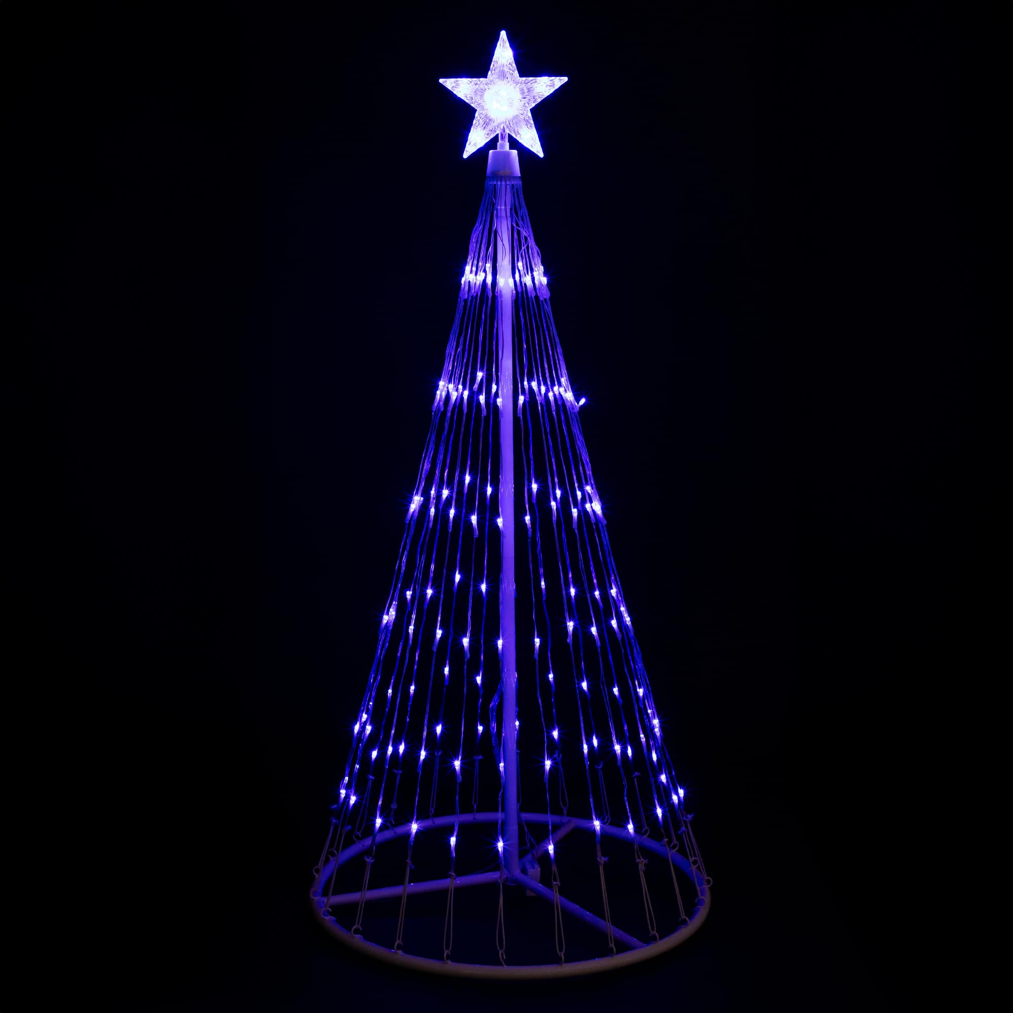 4ft. Light Show Christmas Tree with Star, Blue LED Lights