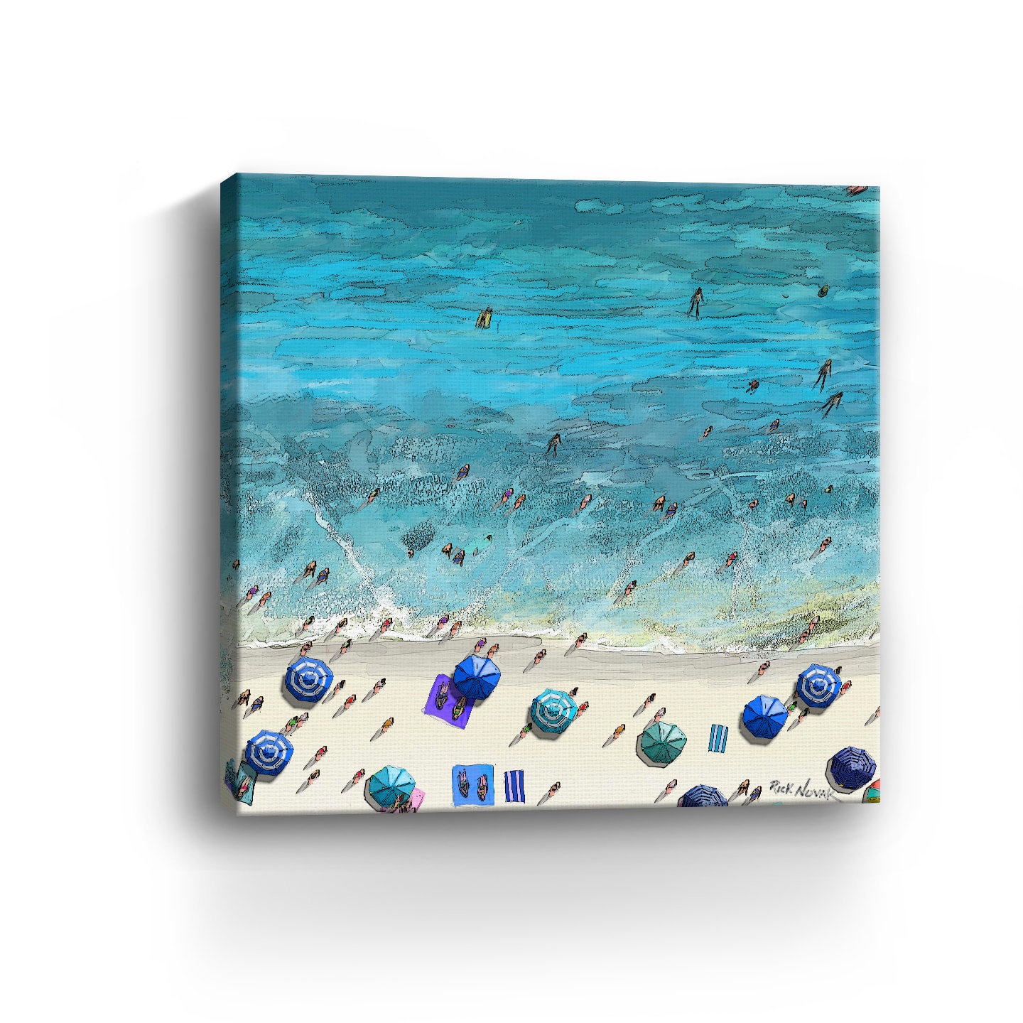 Hot Summer Beach Canvas Giclee
