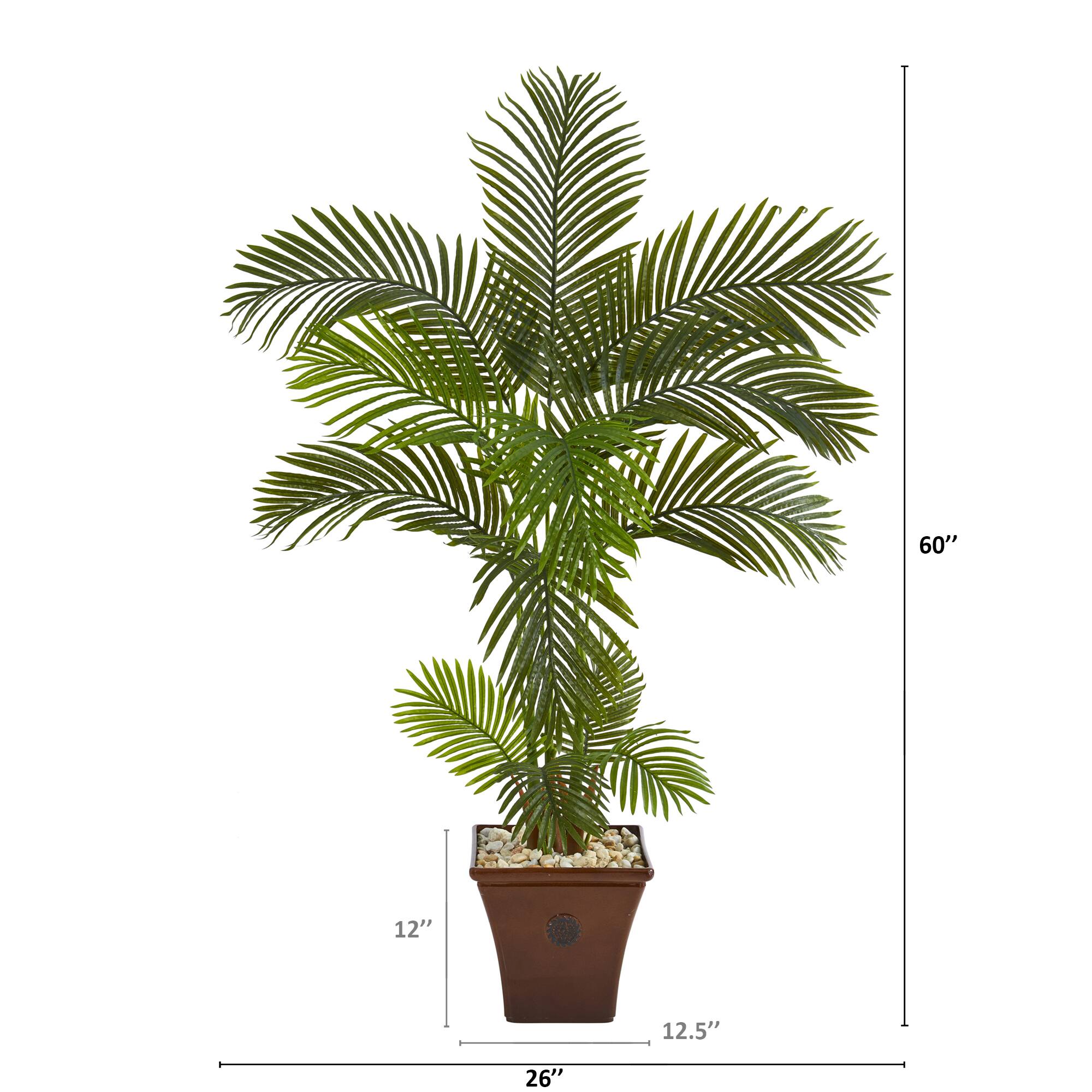 5ft. Areca Palm Tree in Brown Planter