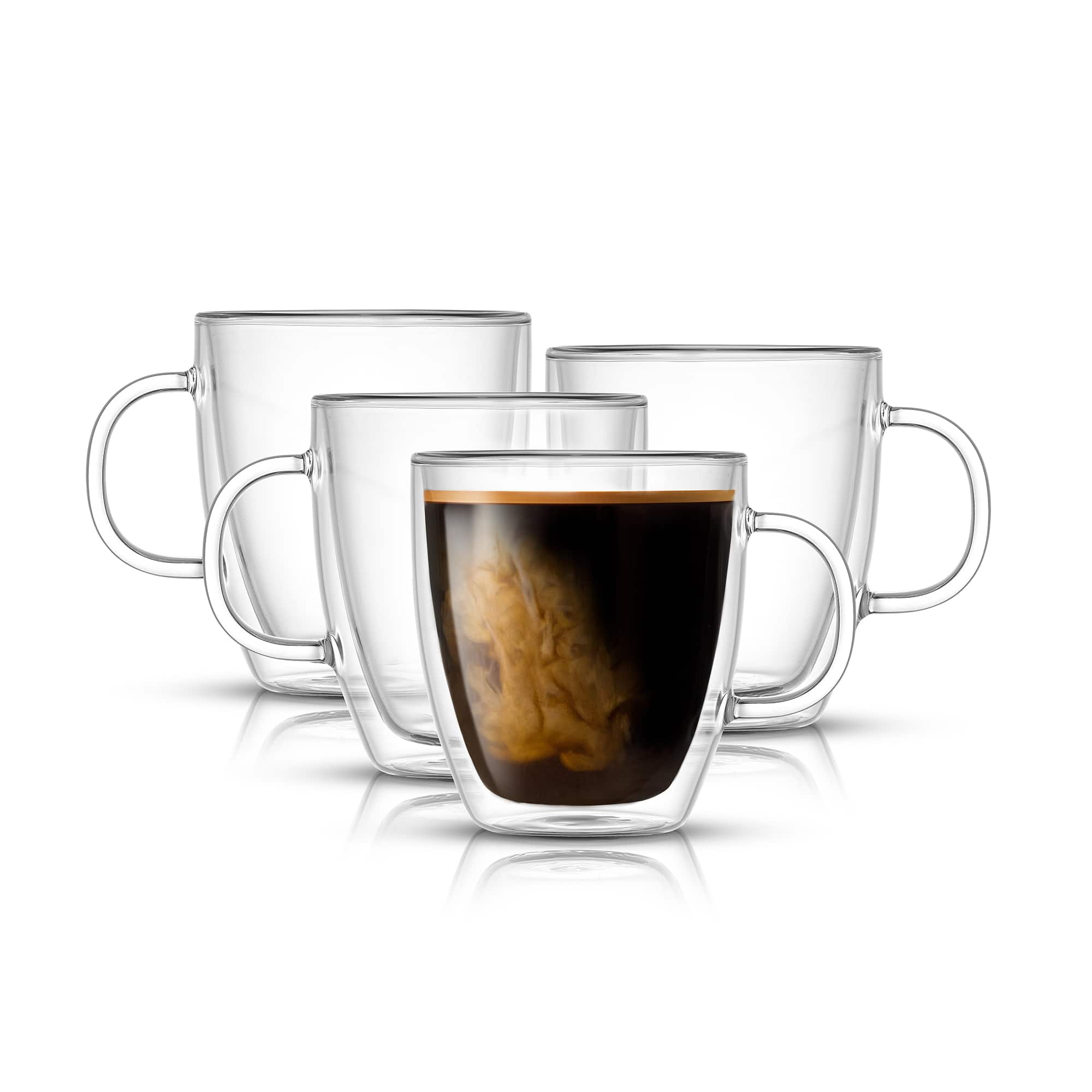 JoyJolt® 13.5oz. Savor Double Wall Coffee Glasses, 4ct.